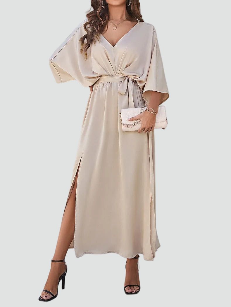 Robe Maxi Fluide À Col V