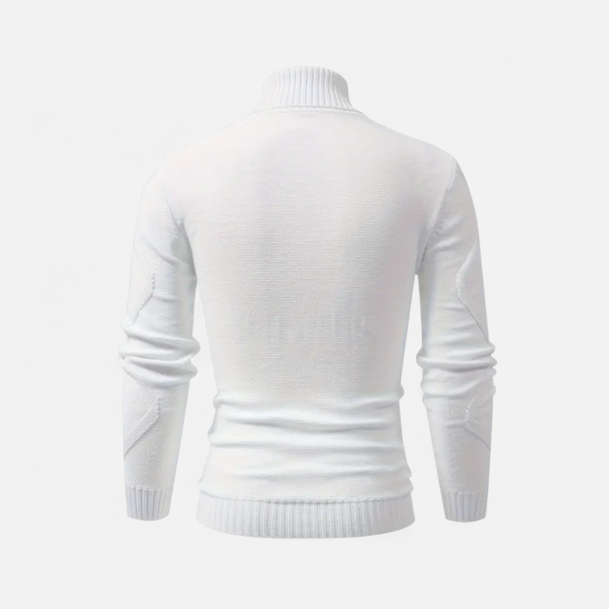 Velclairemode | Men's Solid Ribbed Knit Sweater Fall-Winter