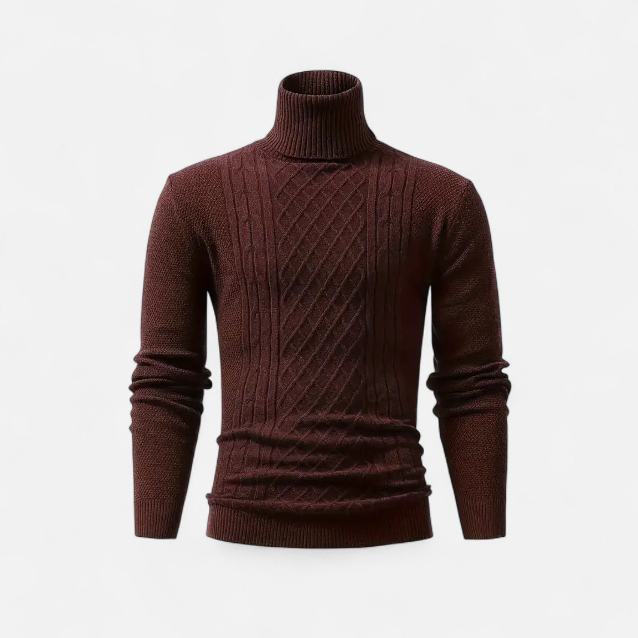 Velclairemode | Men's Turtleneck Soft Knit Sweater Fall-Winter