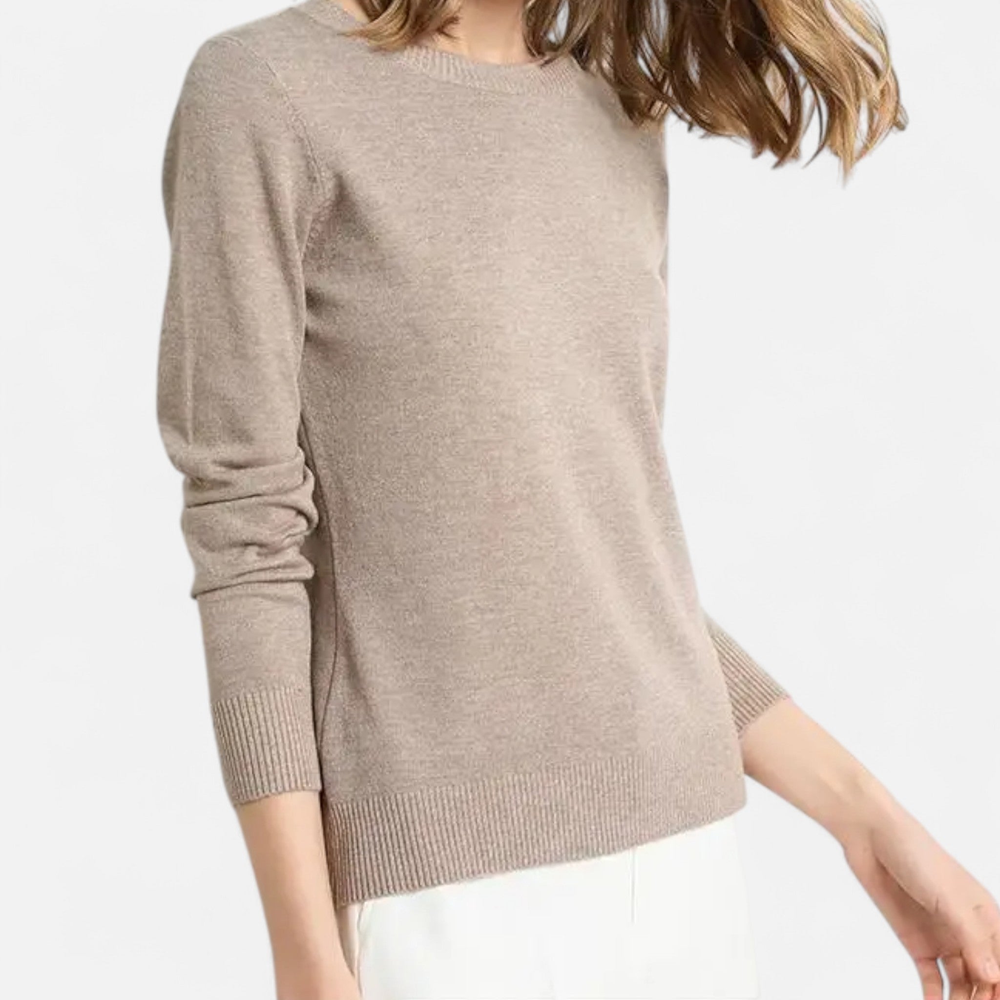 Velclairemode | Women's Merino Wool Crew Neck Sweater