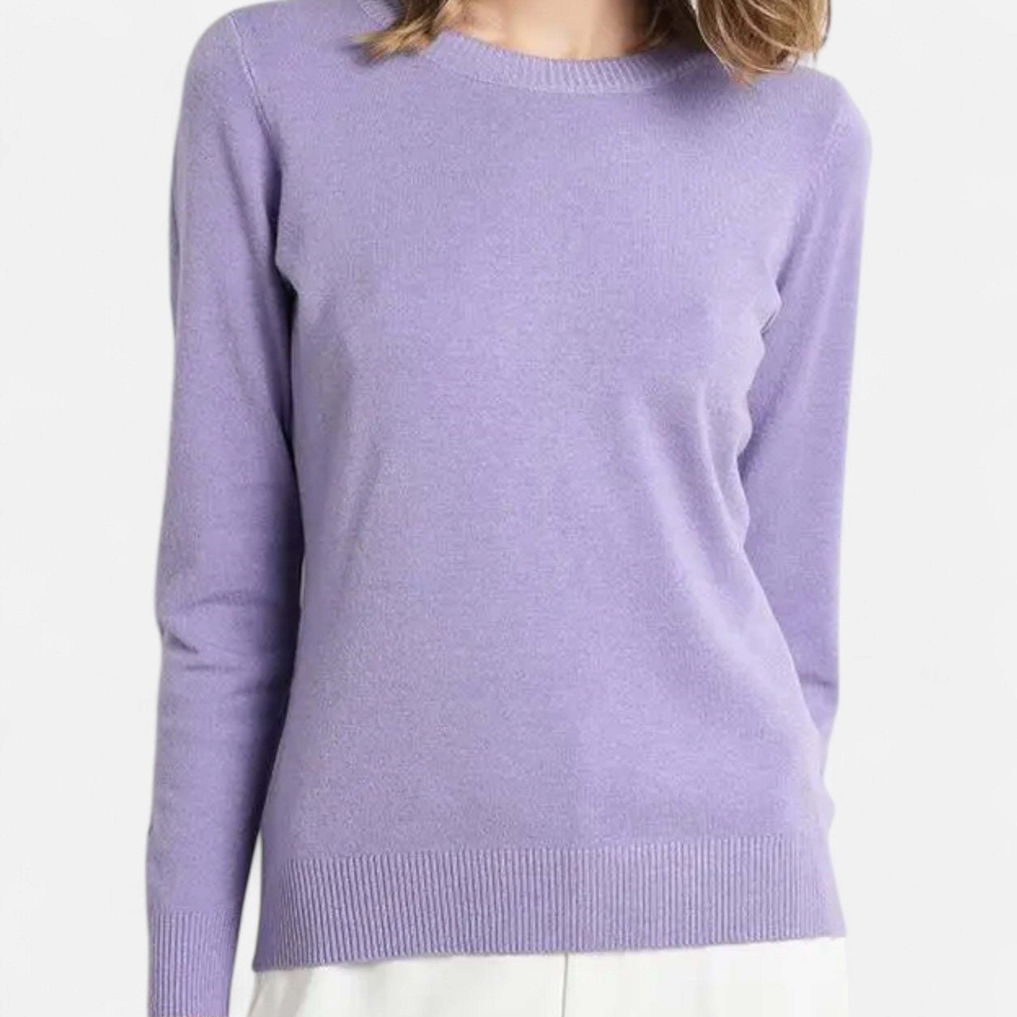 Velclairemode | Women's Merino Wool Crew Neck Sweater