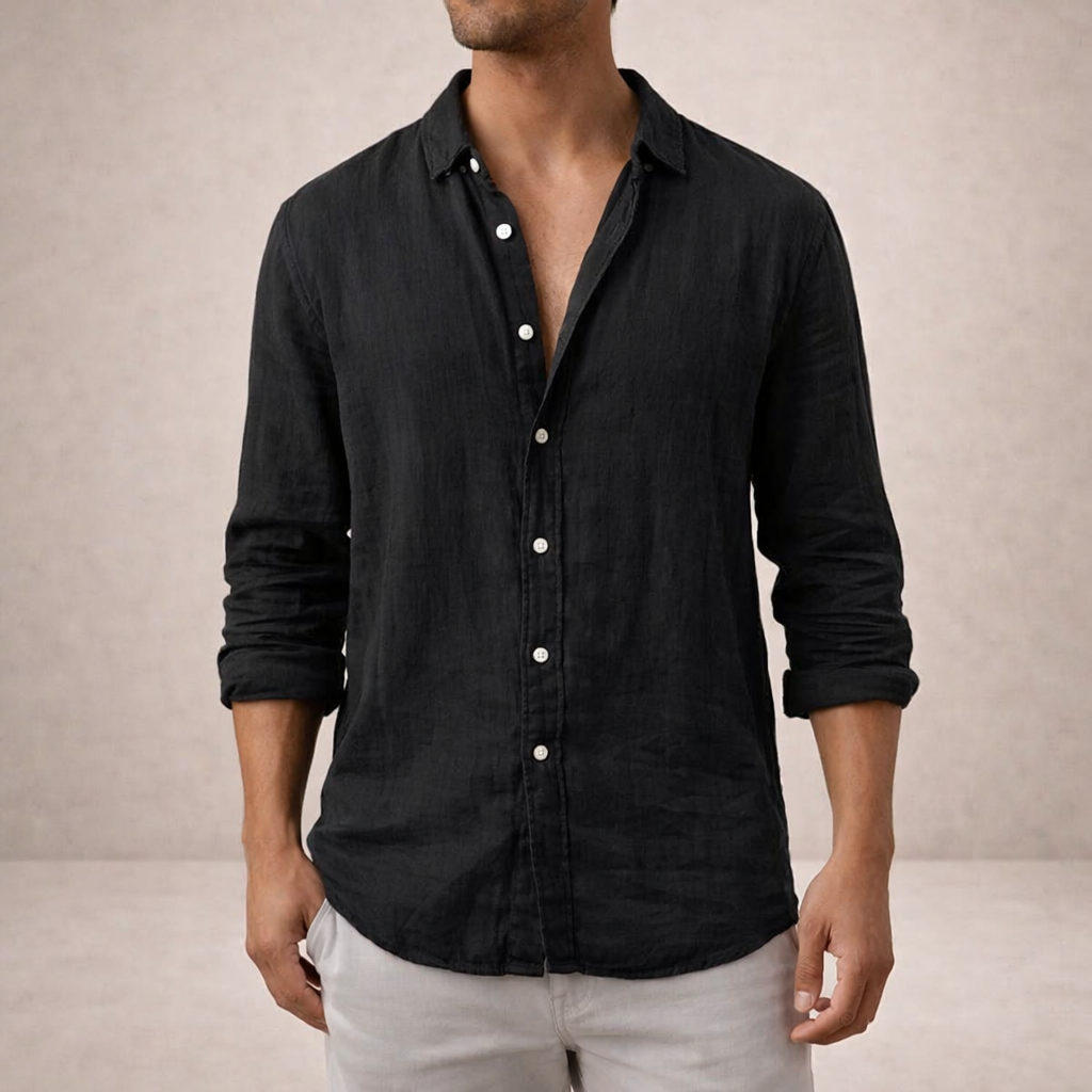 Chemise Homme En Lin Coupe Droite