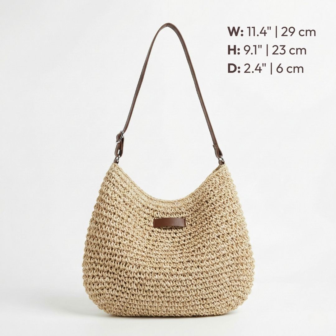 Sac à Main en Paille à Bandoulière