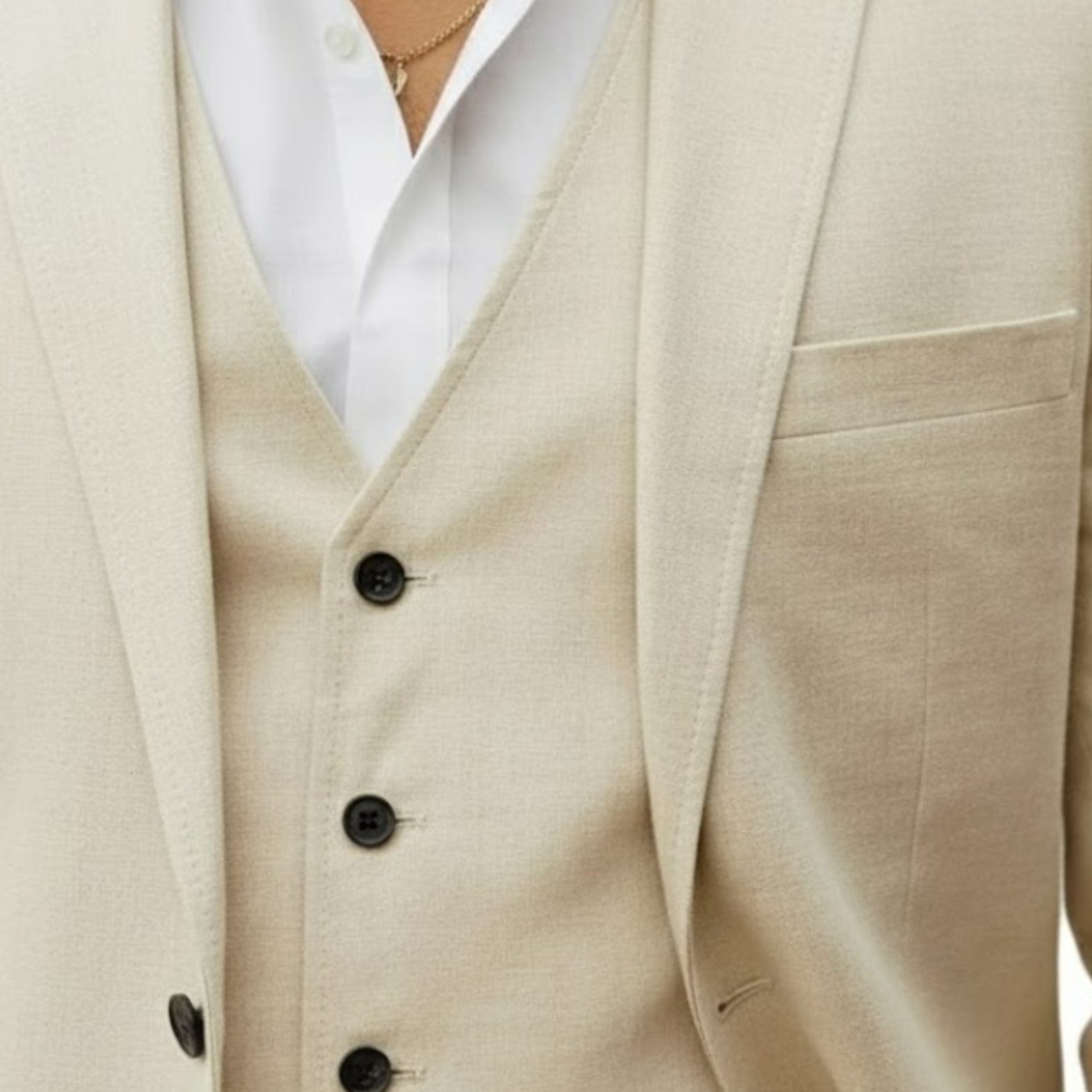 Costume 3 pièces en lin pour homme – Ensemble Tuxedo décontracté d’été pour la plage