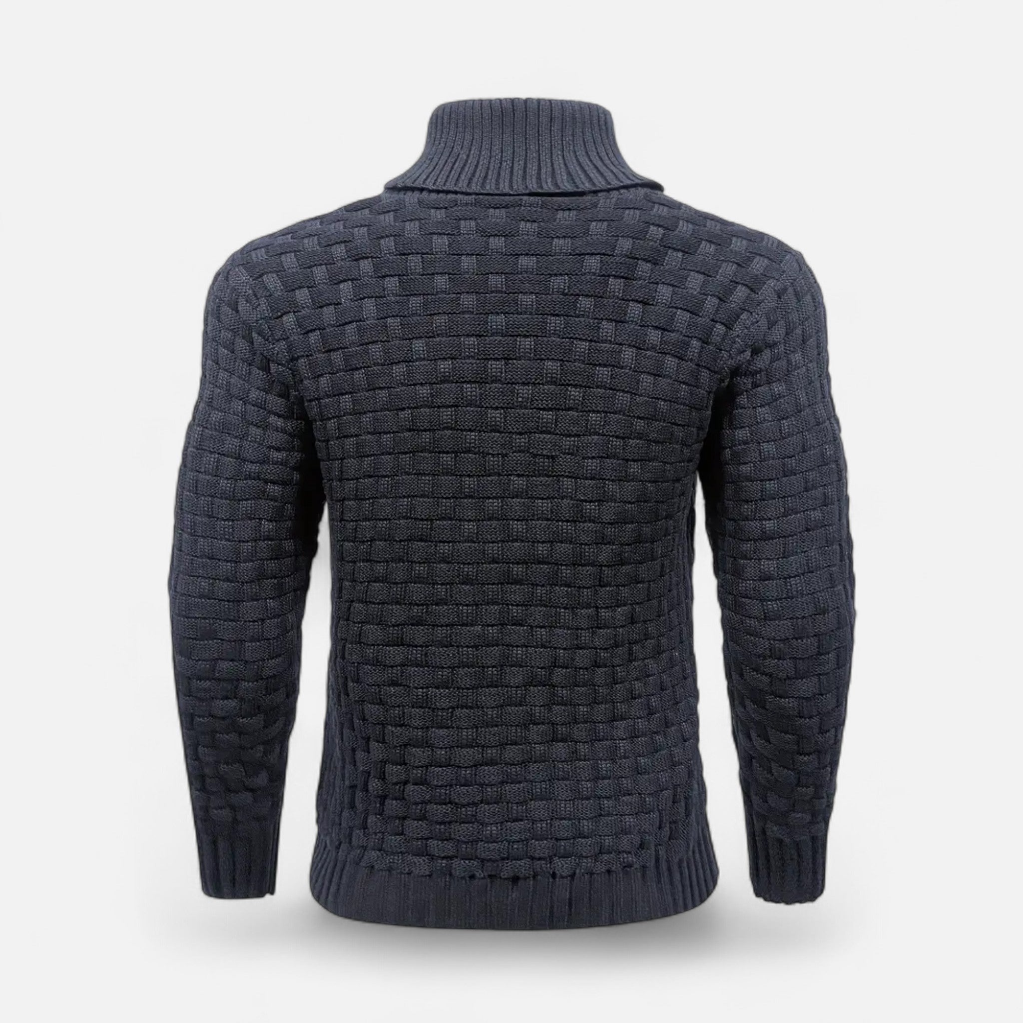 Velclairemode | Men's Chic Waffle Knit Sweater for Winter
