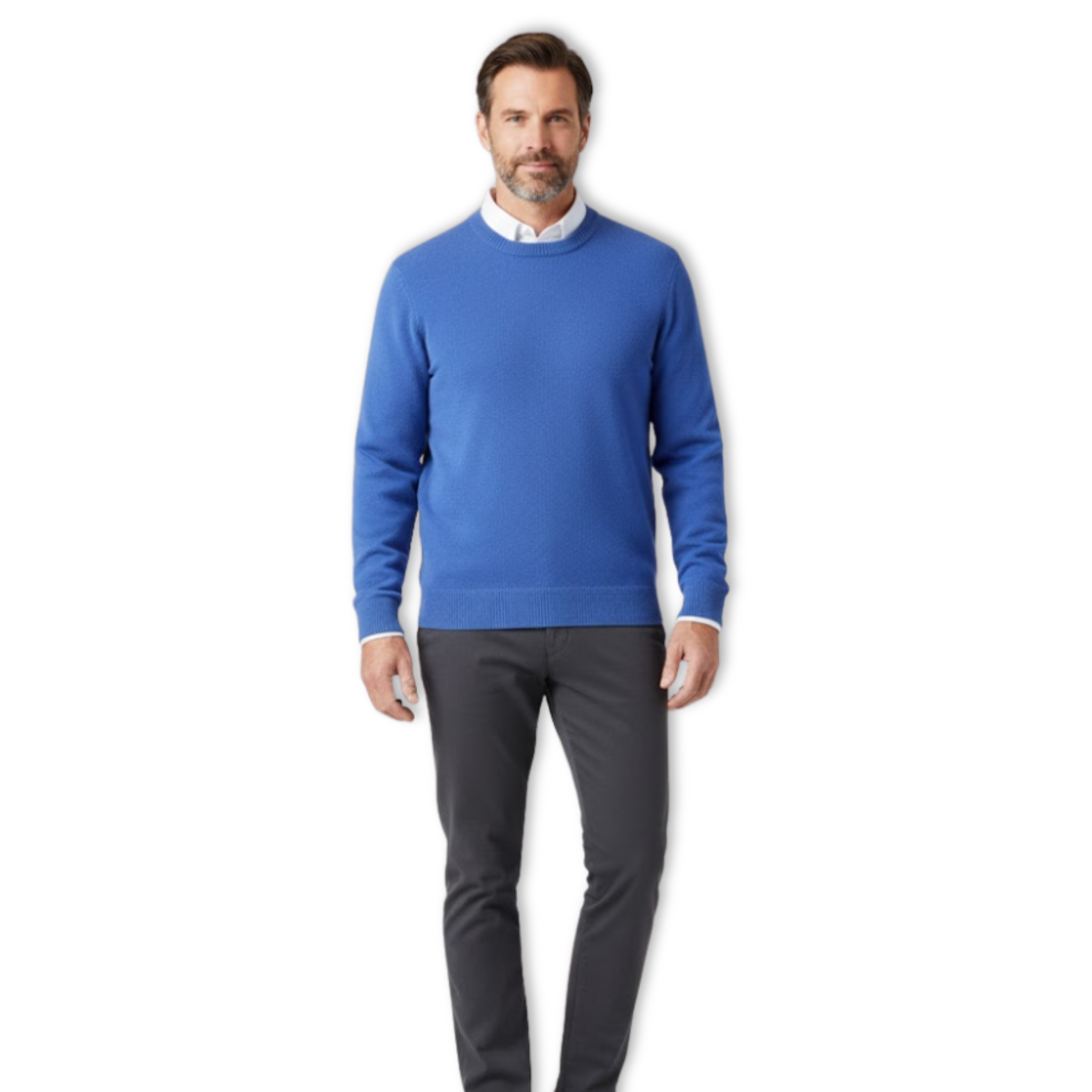 Pull Tricoté Oversize Homme à Col Rond Coupe Ample Décontractée