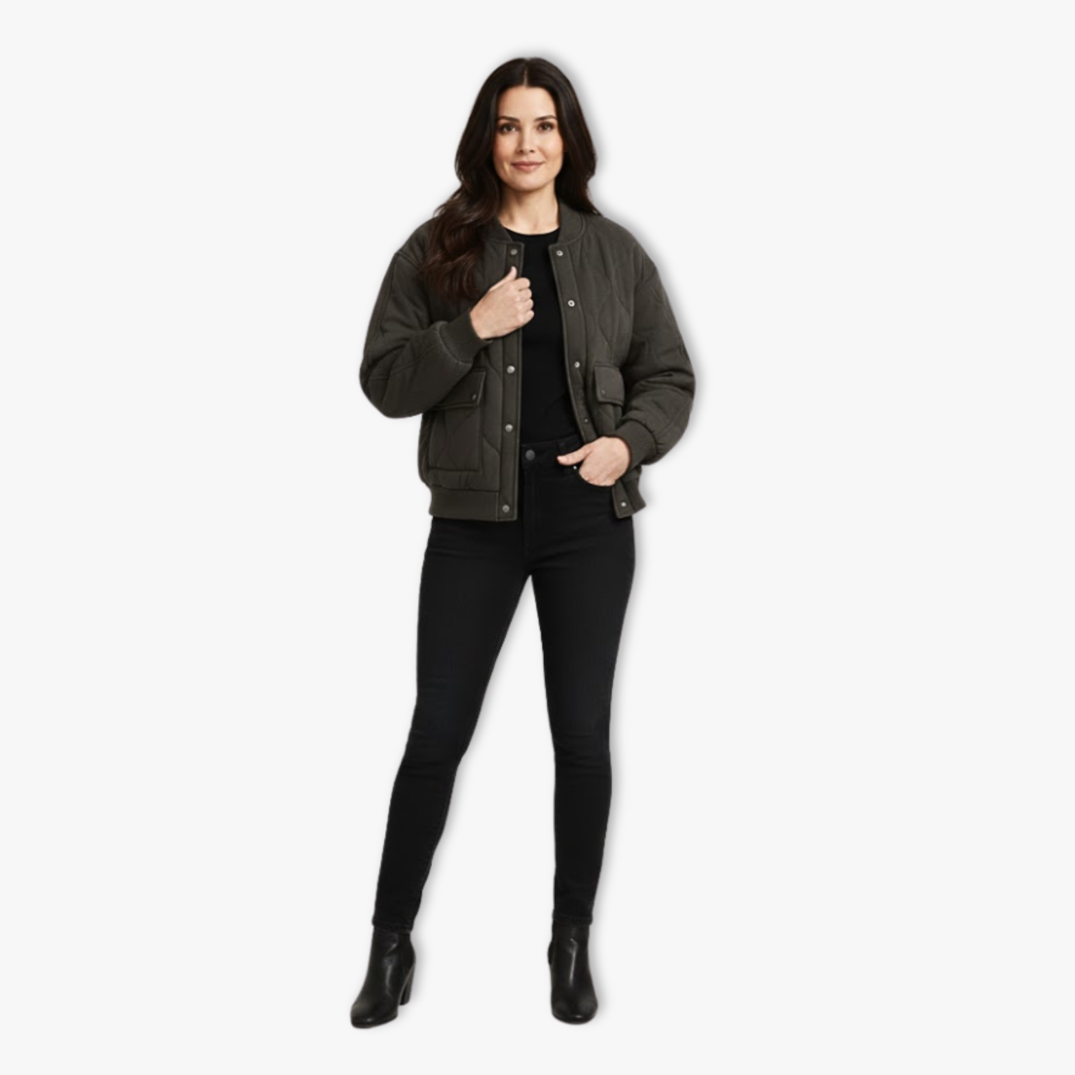 Veste Bomber Matelassée Oversize Femme Automne Hiver