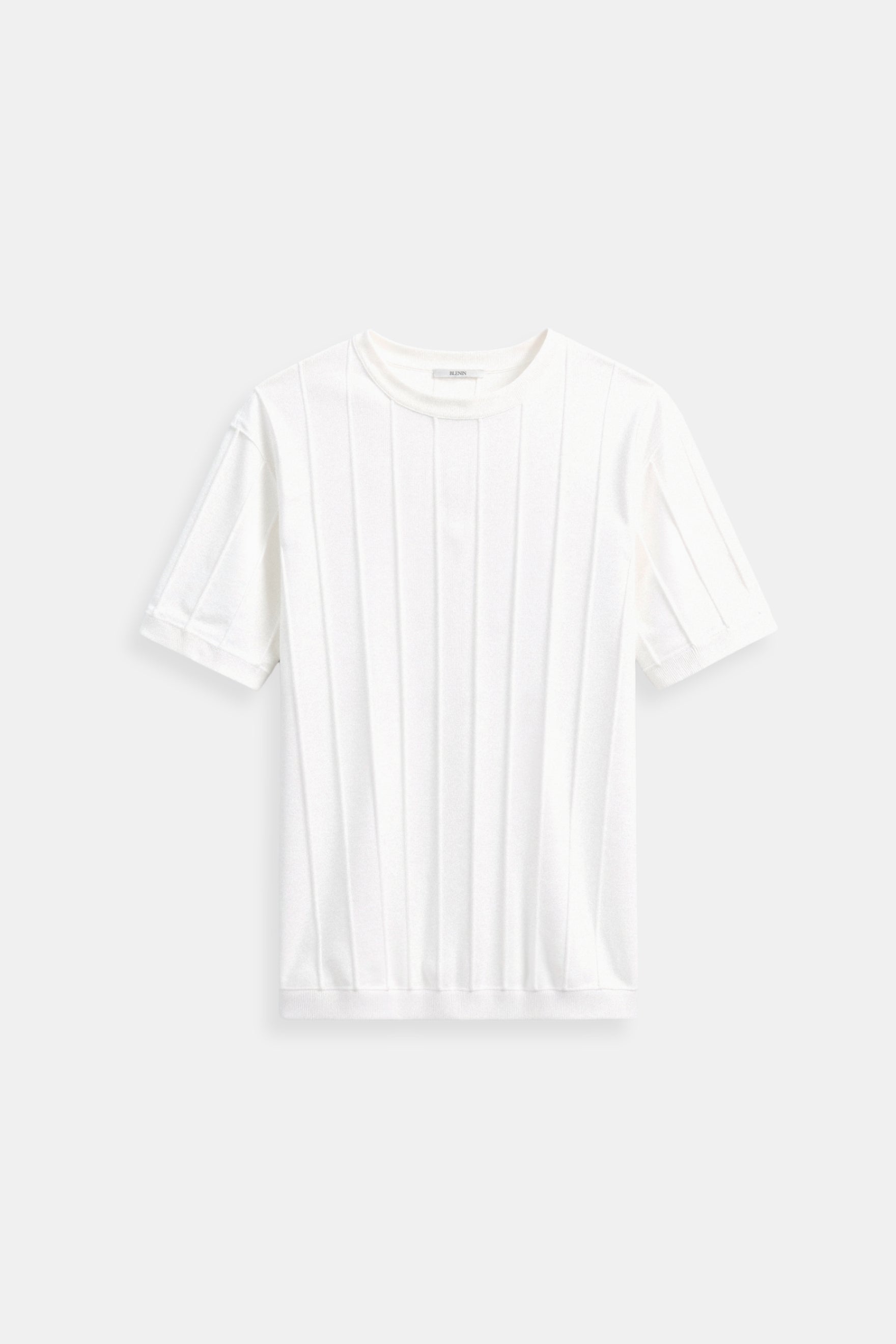 Camiseta de Malha com Gola Redonda e Mangas Curtas para Homem Corte Clássico