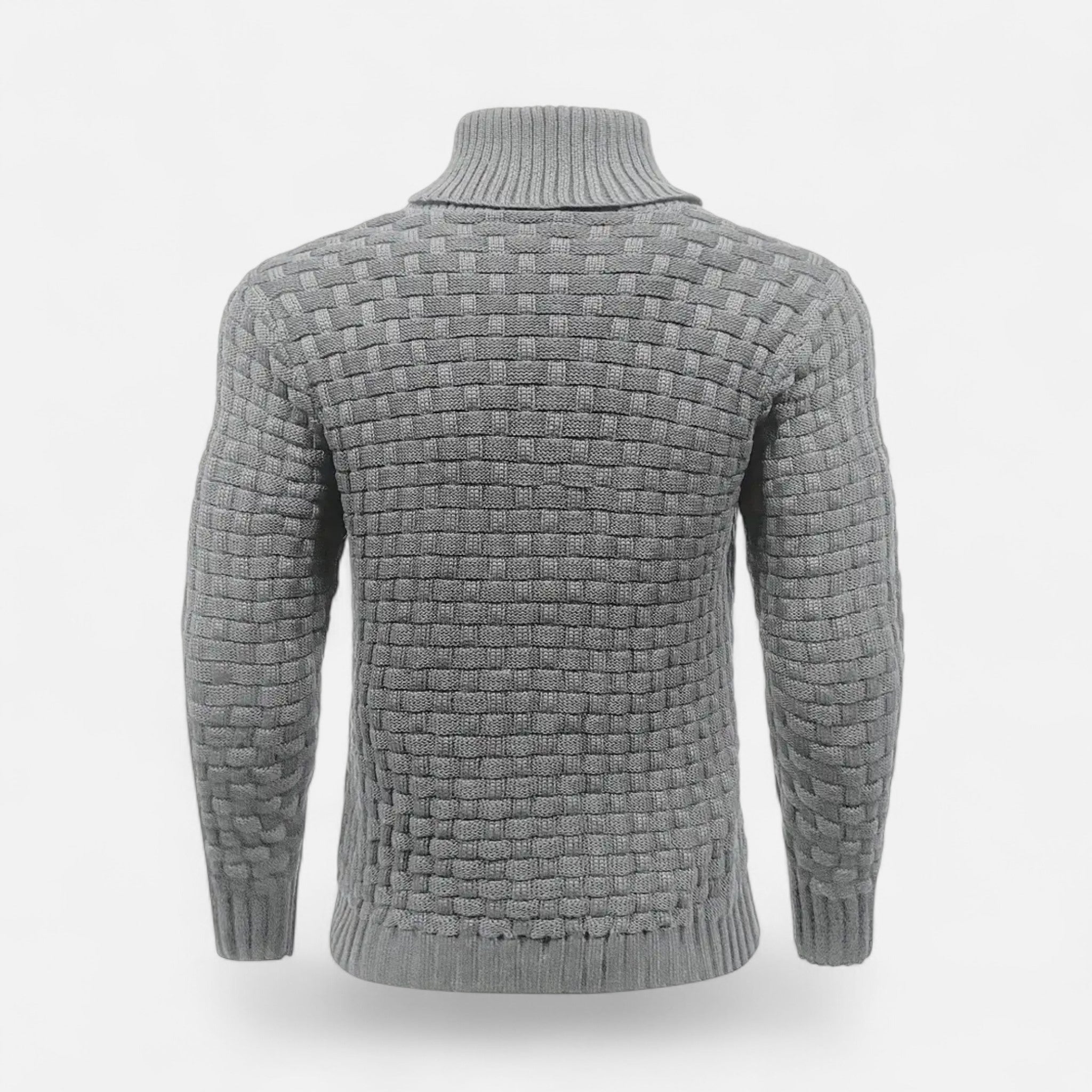 Velclairemode | Men's Chic Waffle Knit Sweater for Winter
