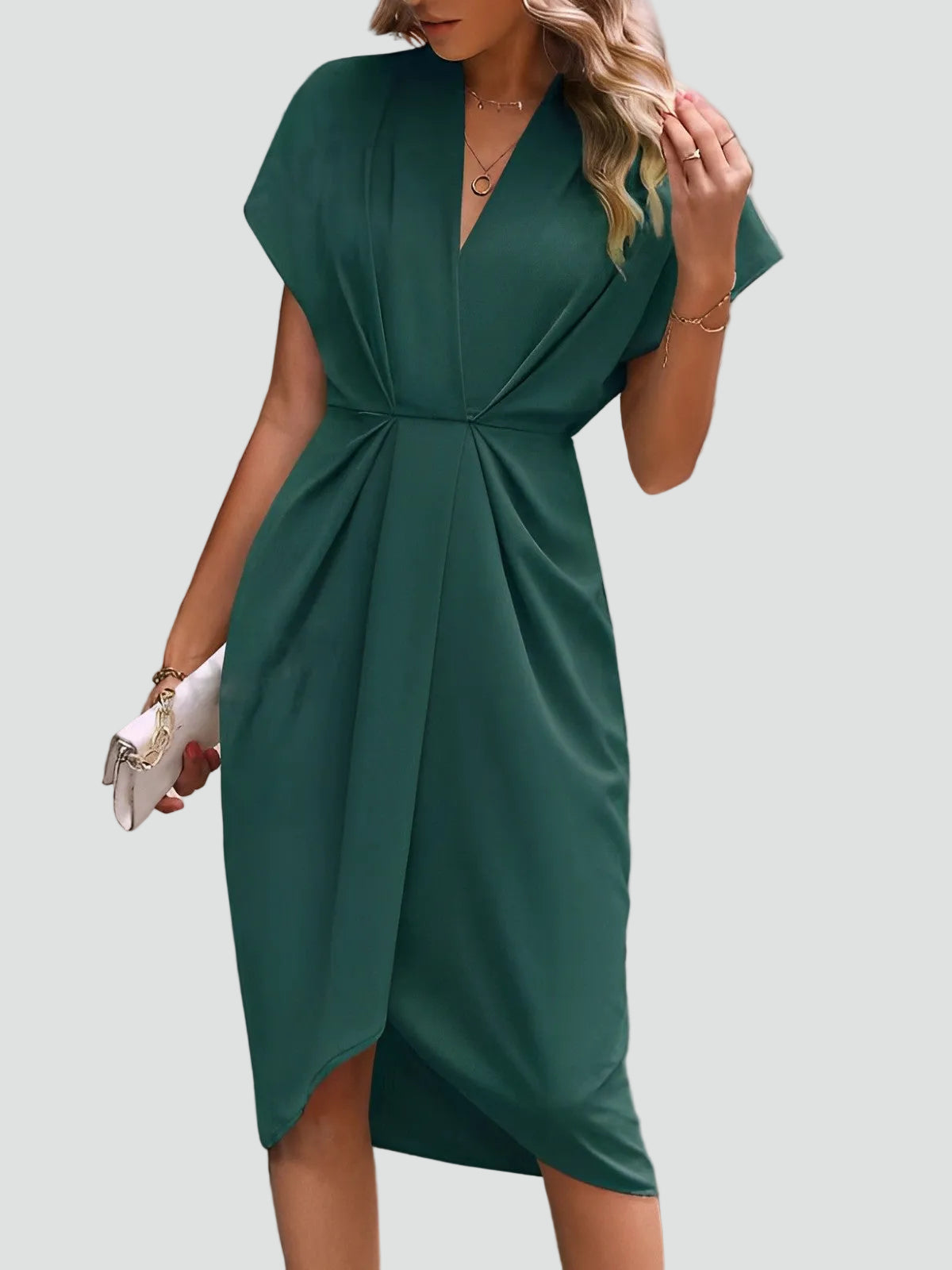 Robe Midi Cache-cœur Évasée