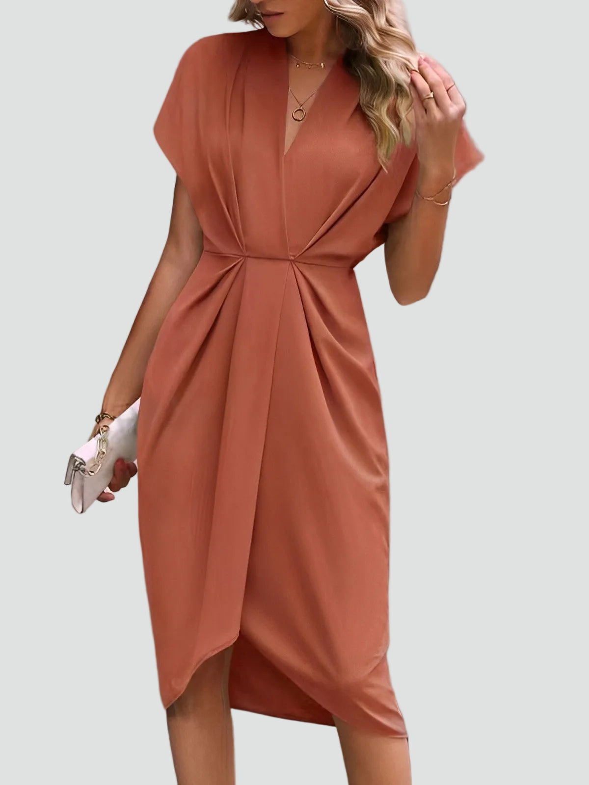 Robe Midi Cache-cœur Évasée