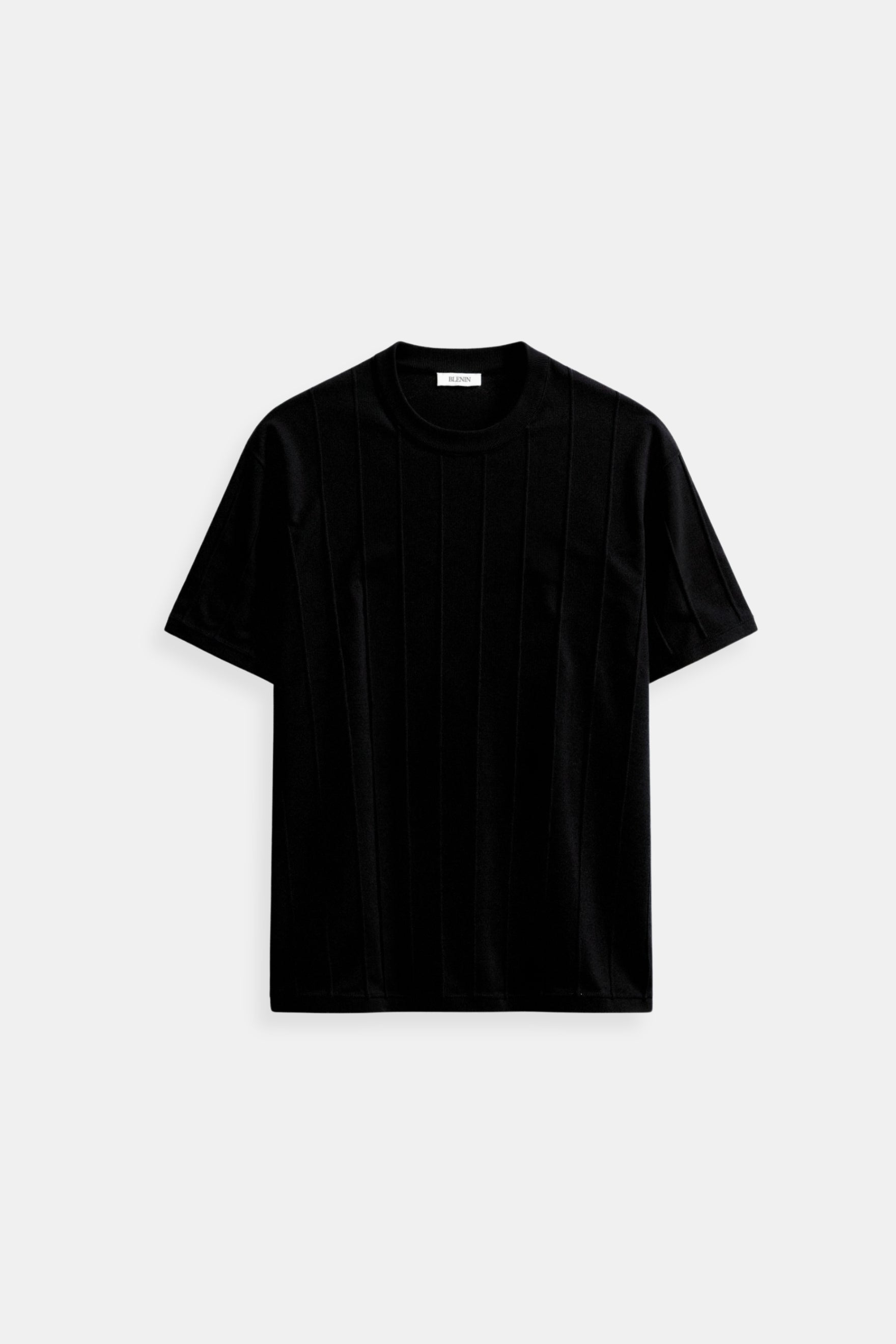Camiseta de Malha com Gola Redonda e Mangas Curtas para Homem Corte Clássico