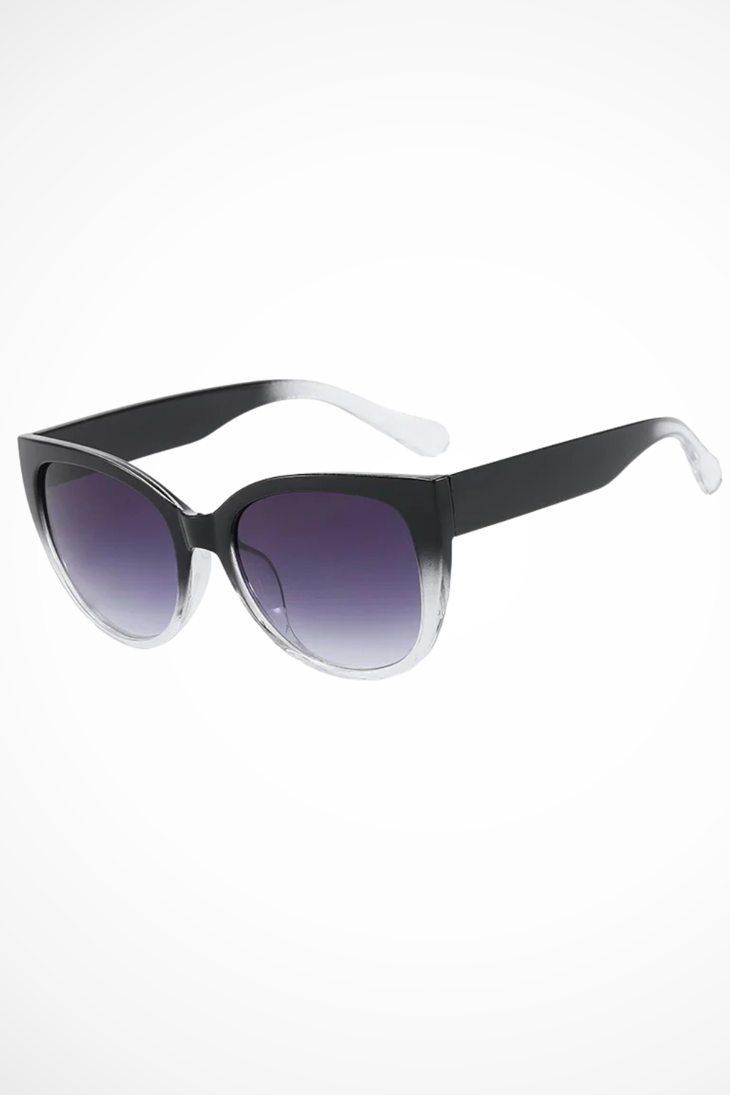 Óculos de sol oversized estilo vintage com armação degradê