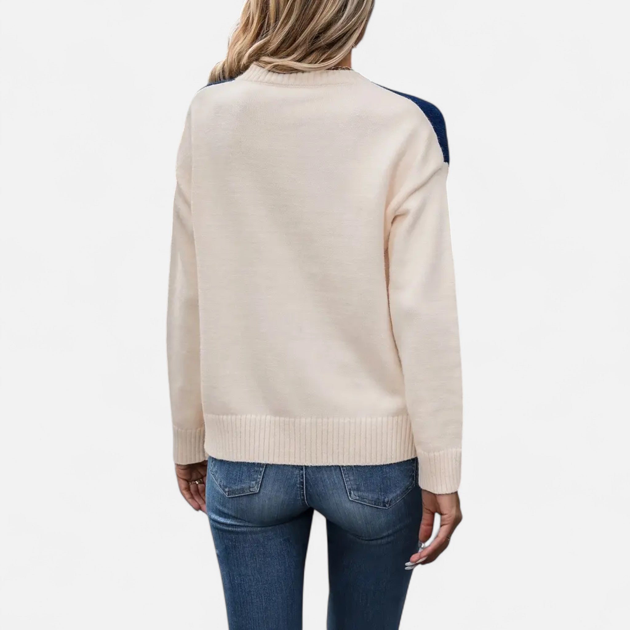 Velclairemode.com | Women's round neck sweater in soft knit