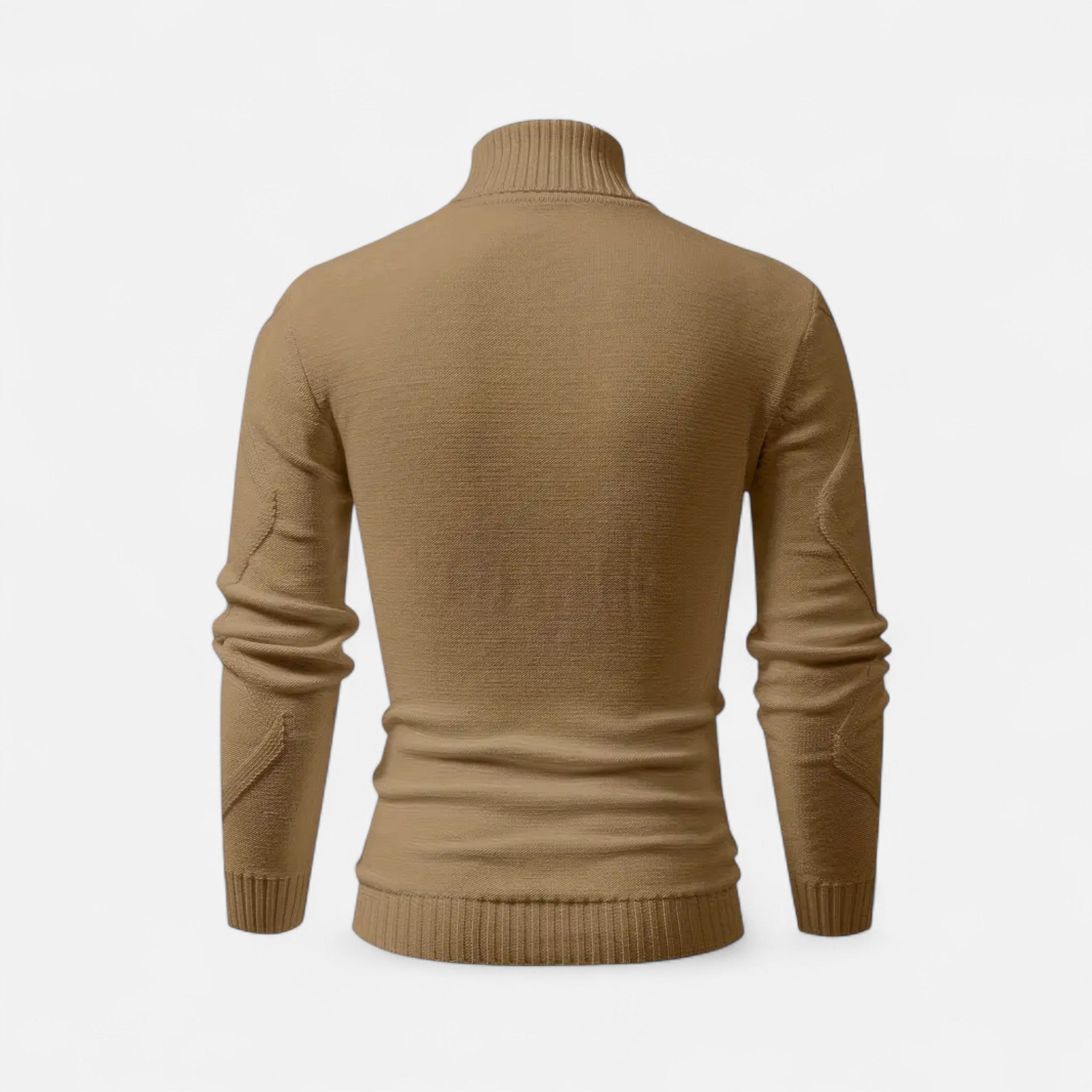 Velclairemode | Men's Ribbed Knit High Neck Sweater Winter