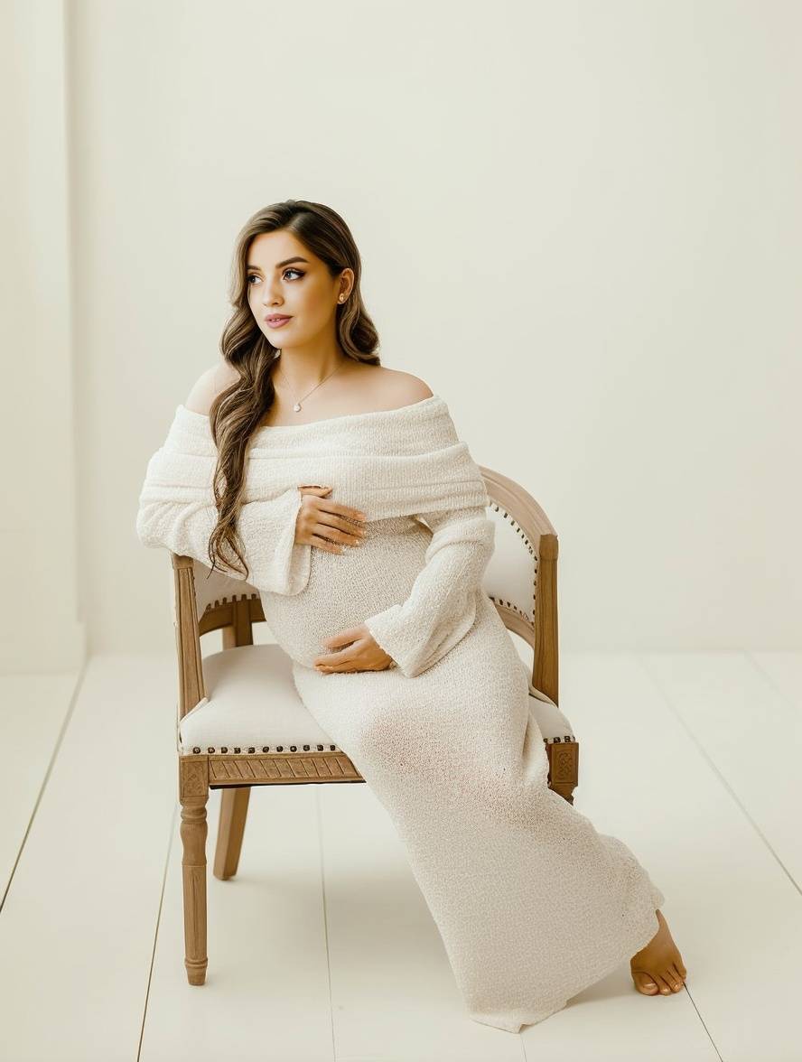 Robe De Grossesse À Épaules Dénudées