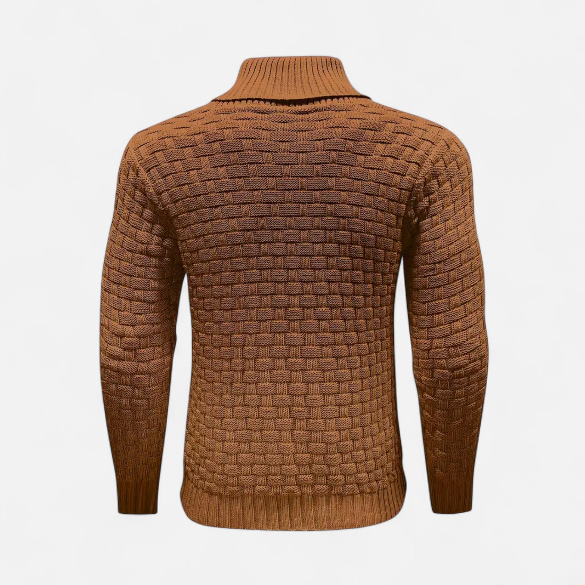 Velclairemode | Men's Chic Waffle Knit Sweater for Winter