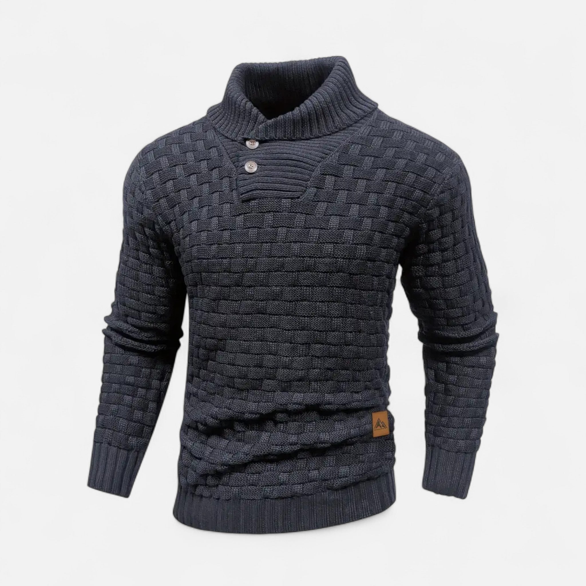 Velclairemode | Men's Chic Waffle Knit Sweater for Winter