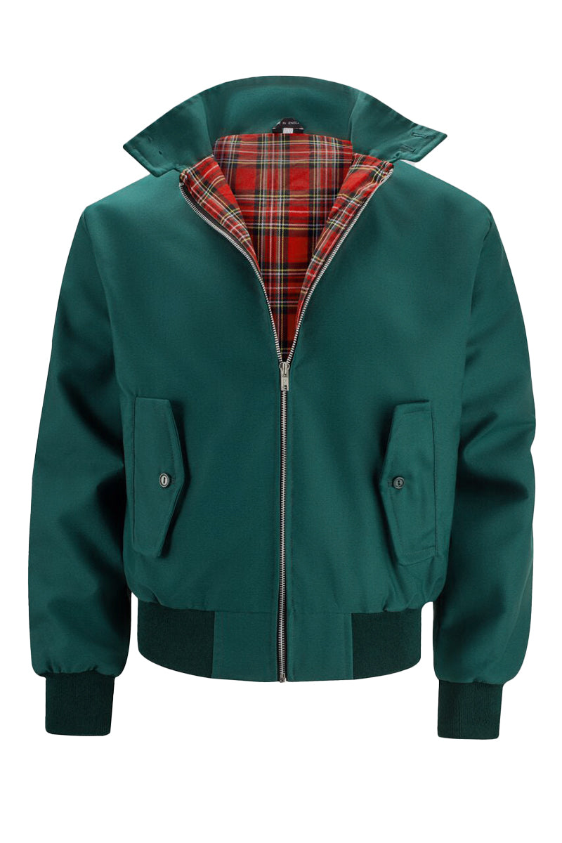 Homme Blouson Casual Quotidien Doublure Écossaise Coupe Intemporelle