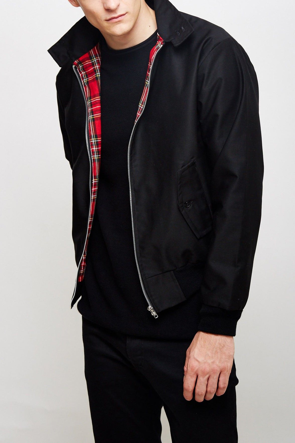 Homme Blouson Casual Quotidien Doublure Écossaise Coupe Intemporelle