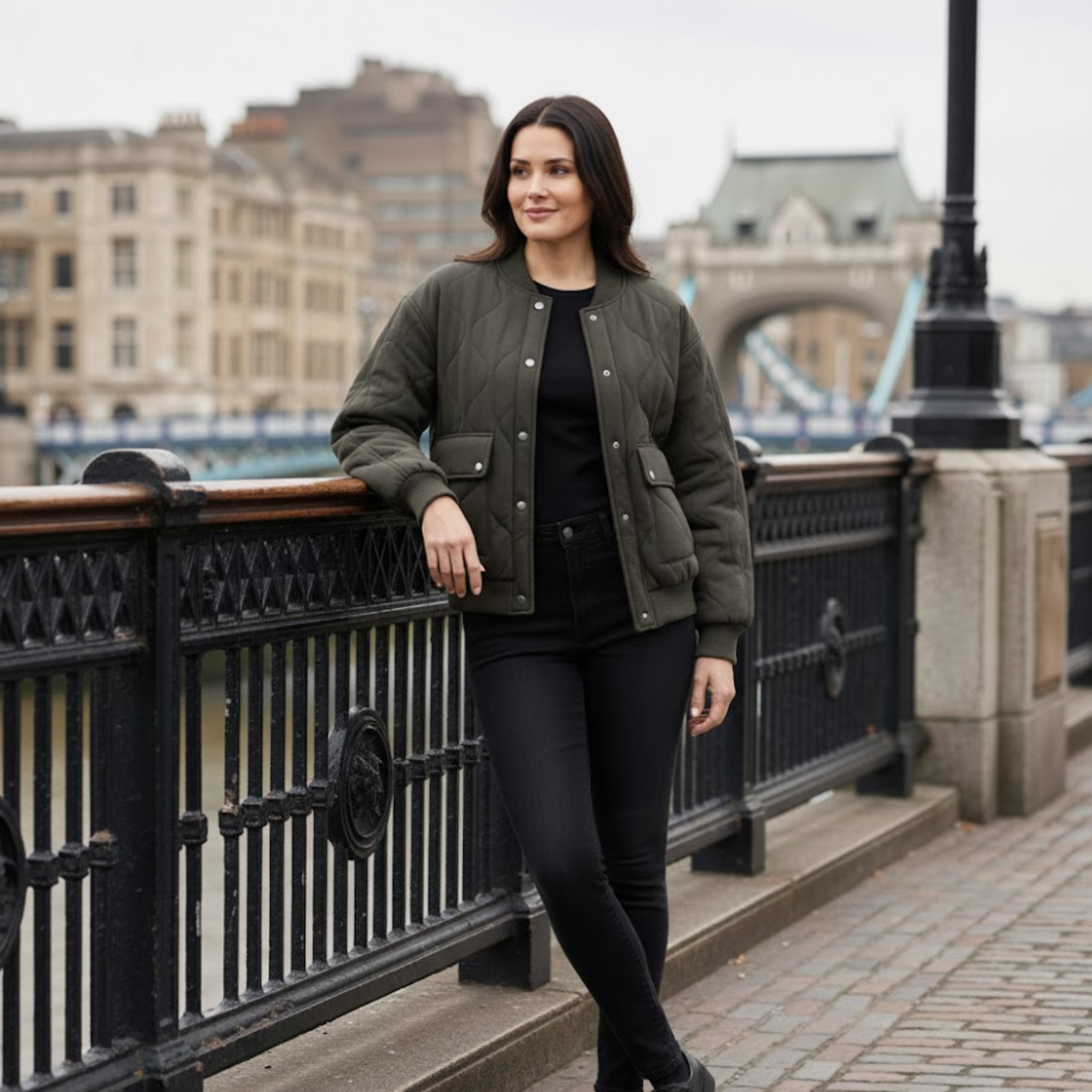 Veste Bomber Matelassée Oversize Femme Automne Hiver