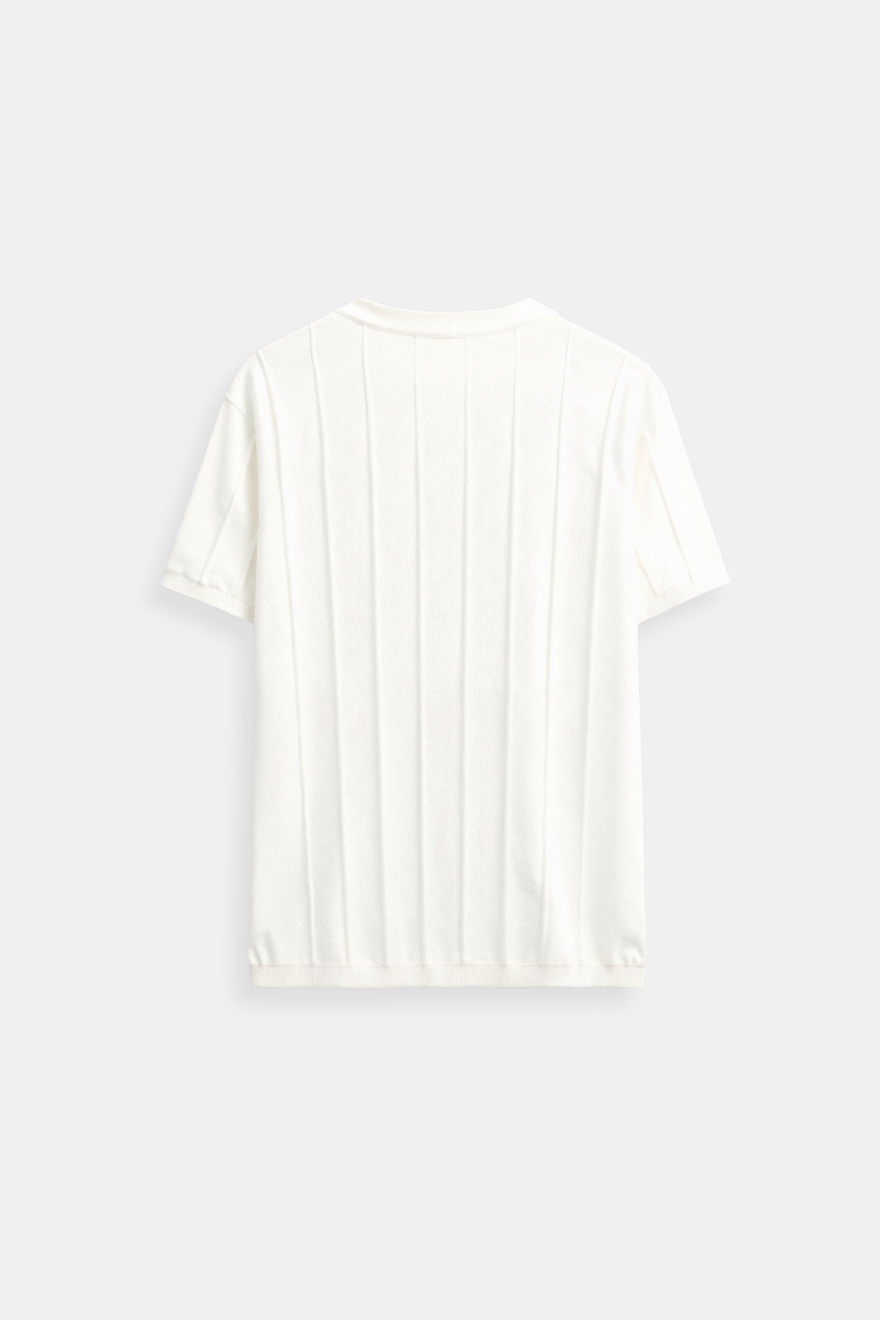 Camiseta de Malha com Gola Redonda e Mangas Curtas para Homem Corte Clássico