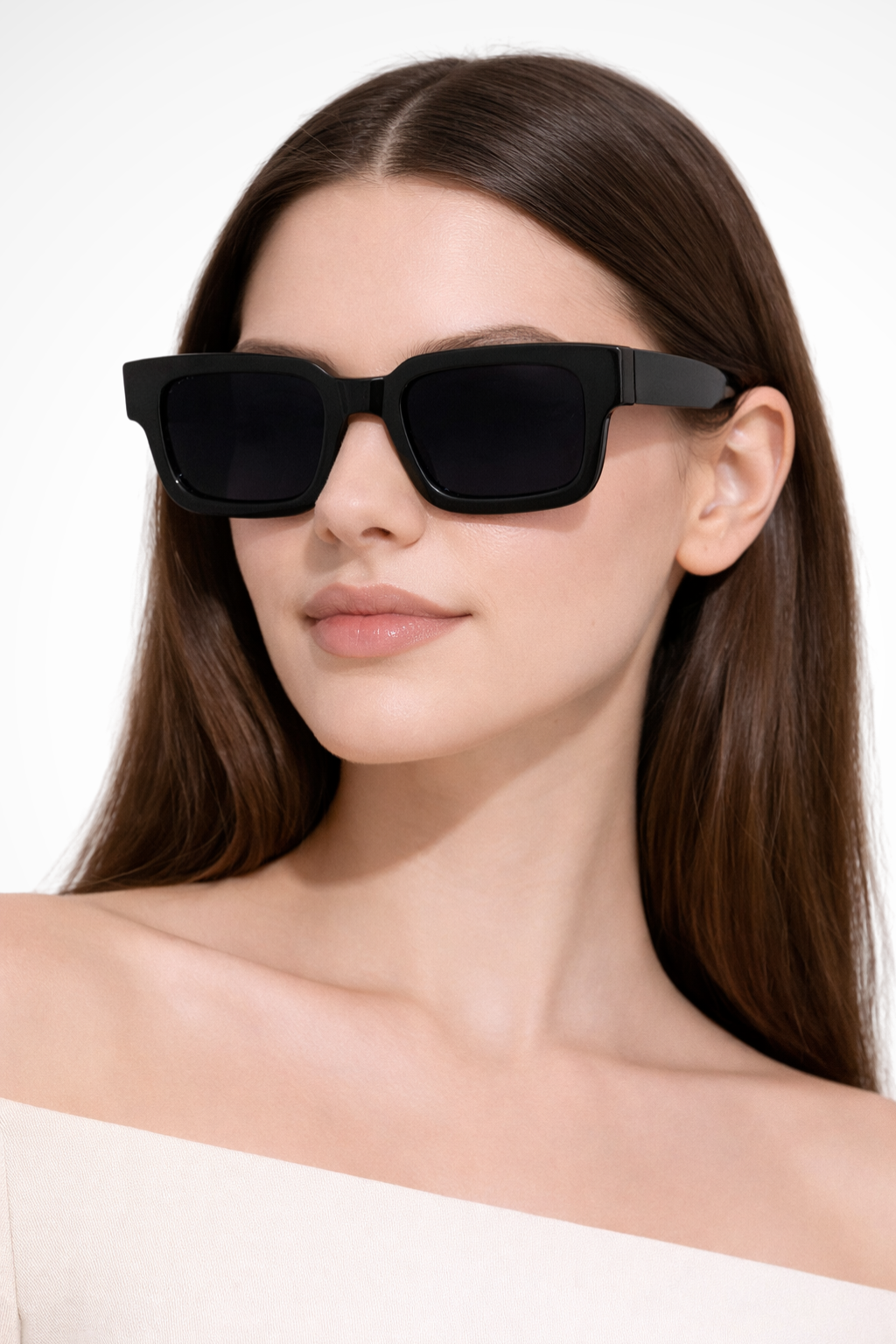 Gafas de Sol Cuadradas Retro con Montura Robusta y Lentes Oscuros Tinteados