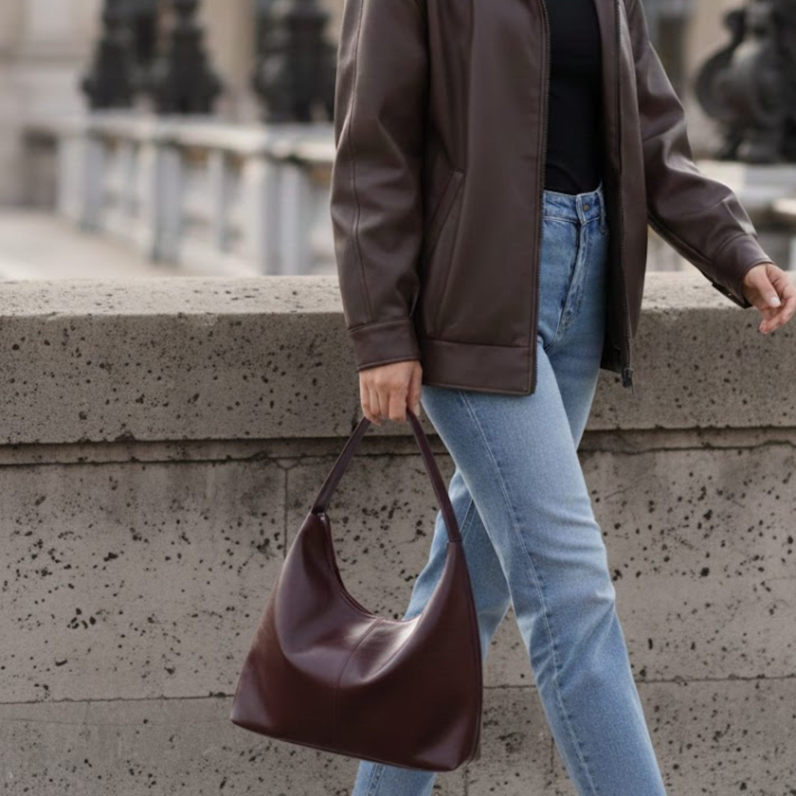 Grand Sac à Épaule Décontracté en Cuir PU Sac Fourre-Tout Sous le Bras