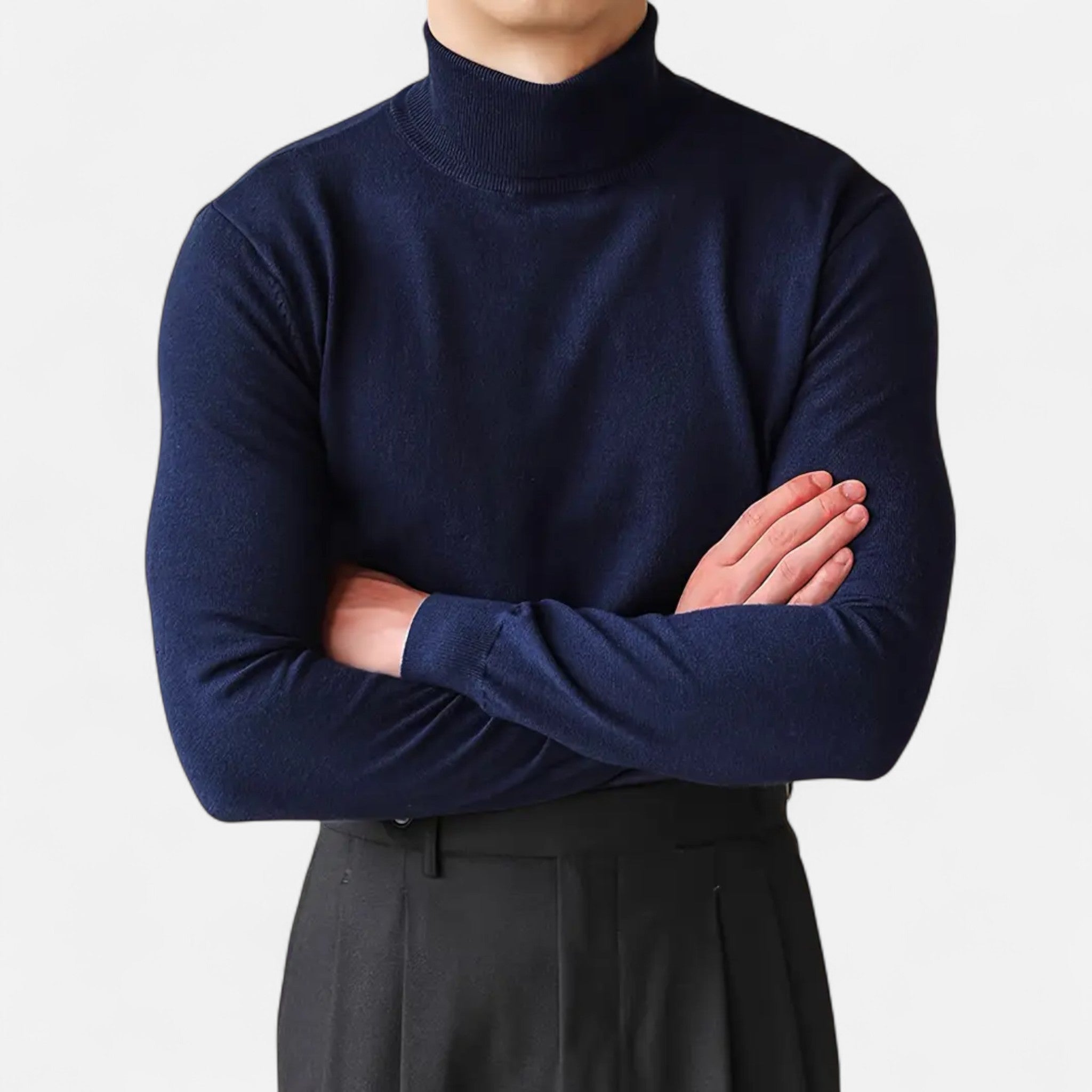 Velclairemode | Men's High Neck Slim Fit Sweater Autumn-Winter
