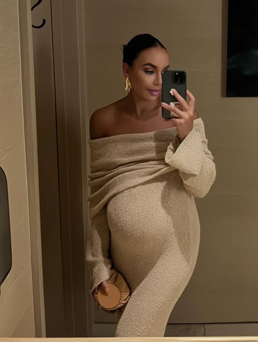 Robe De Grossesse À Épaules Dénudées