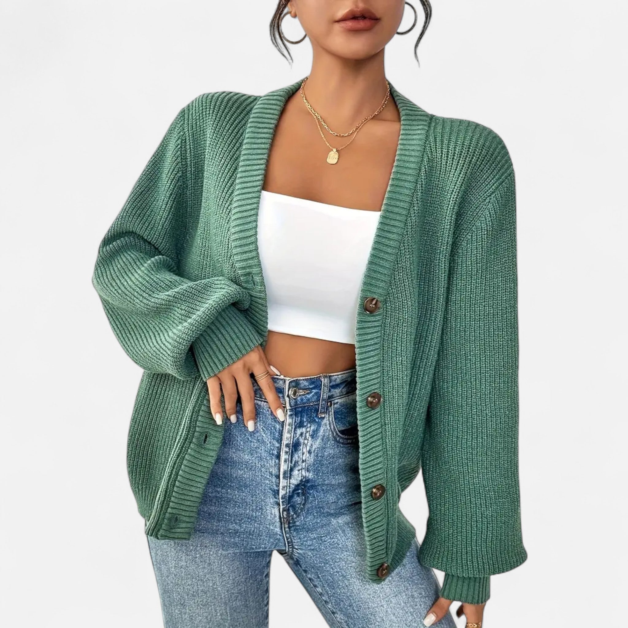 Velclairemode | Women's Buttoned Cardigan Elegance Autumn-Spring