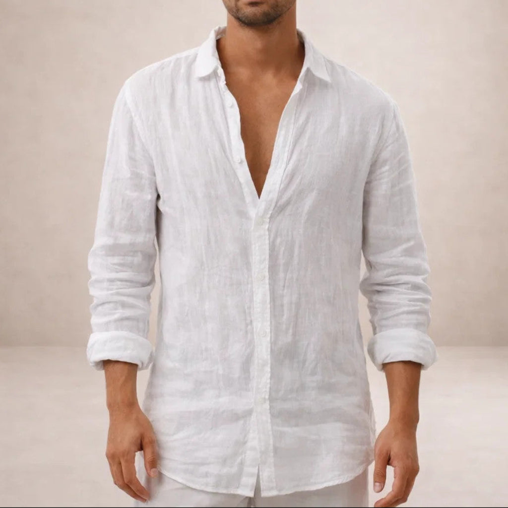 Chemise Homme En Lin Coupe Droite