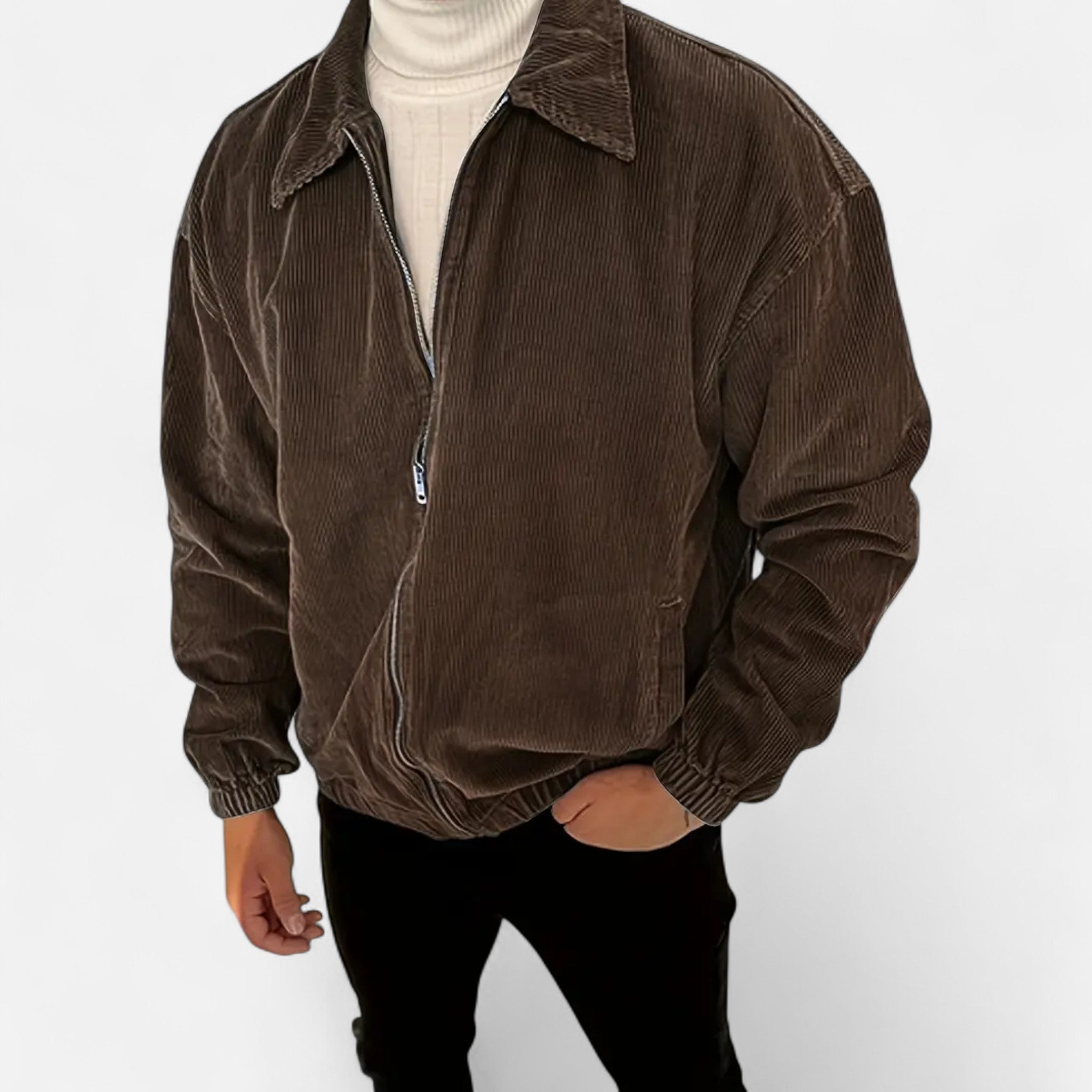 Velclairemode | Men's Corduroy College Style Jacket Fall-Winter