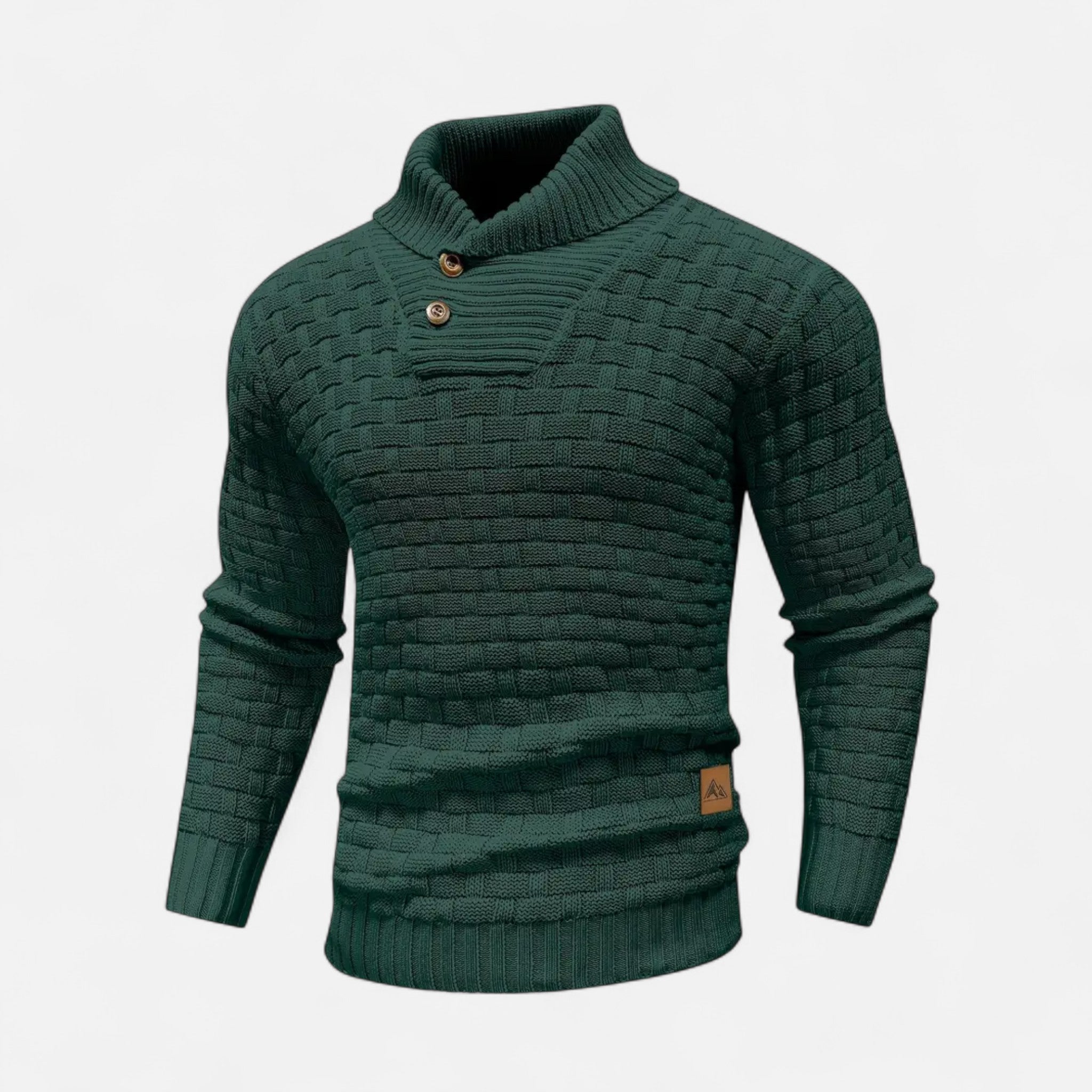 Velclairemode | Men's Chic Waffle Knit Sweater for Winter