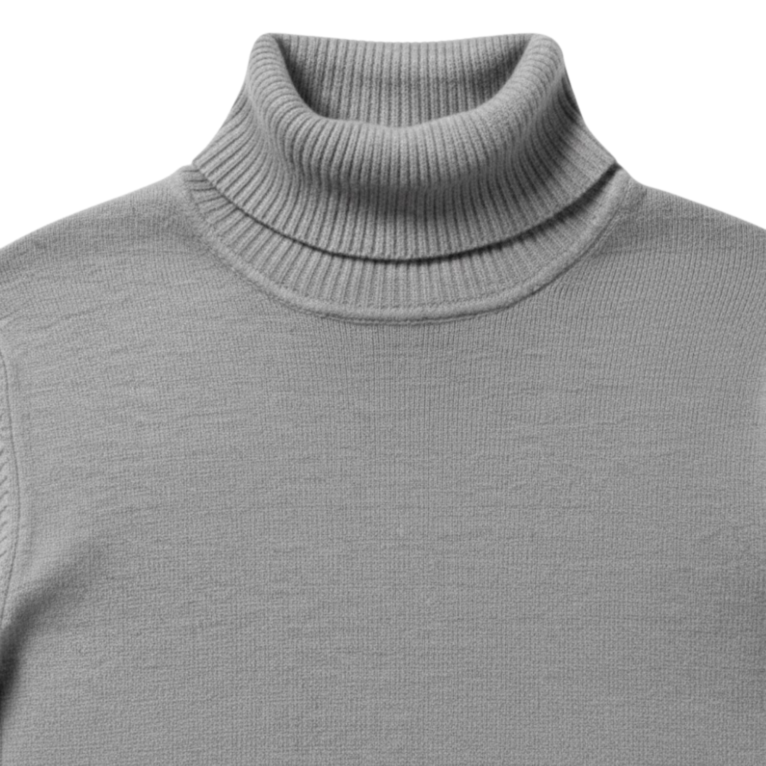 Pull à col roulé slim pour homme Pull chaud à col haut en maille