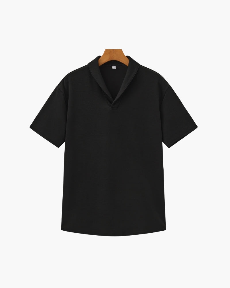 Ensemble de Détente en Coton pour Homme avec Chemise à Revers et Pantalon Large