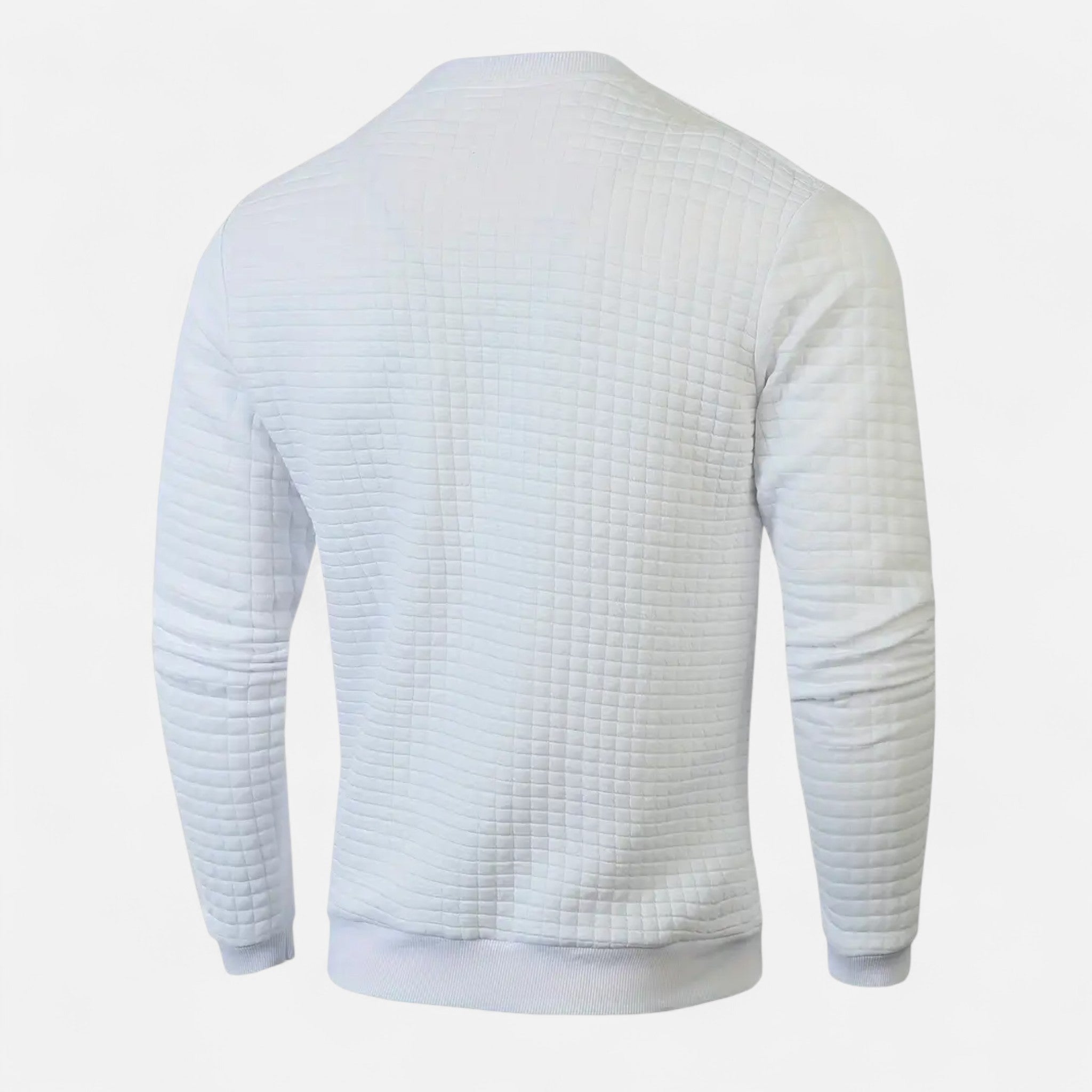 Velclairemode | Men's Plaid Pattern Round Neck Sweater for Fall-Winter