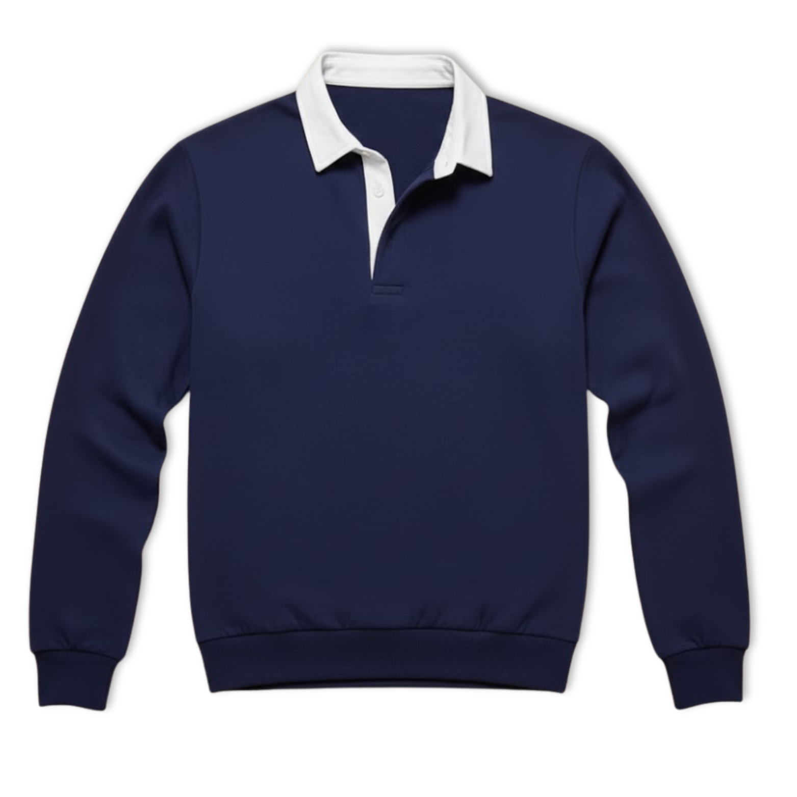 Sweat-shirt Homme à Col Polo Manches Longues Pull Décontracté et Social