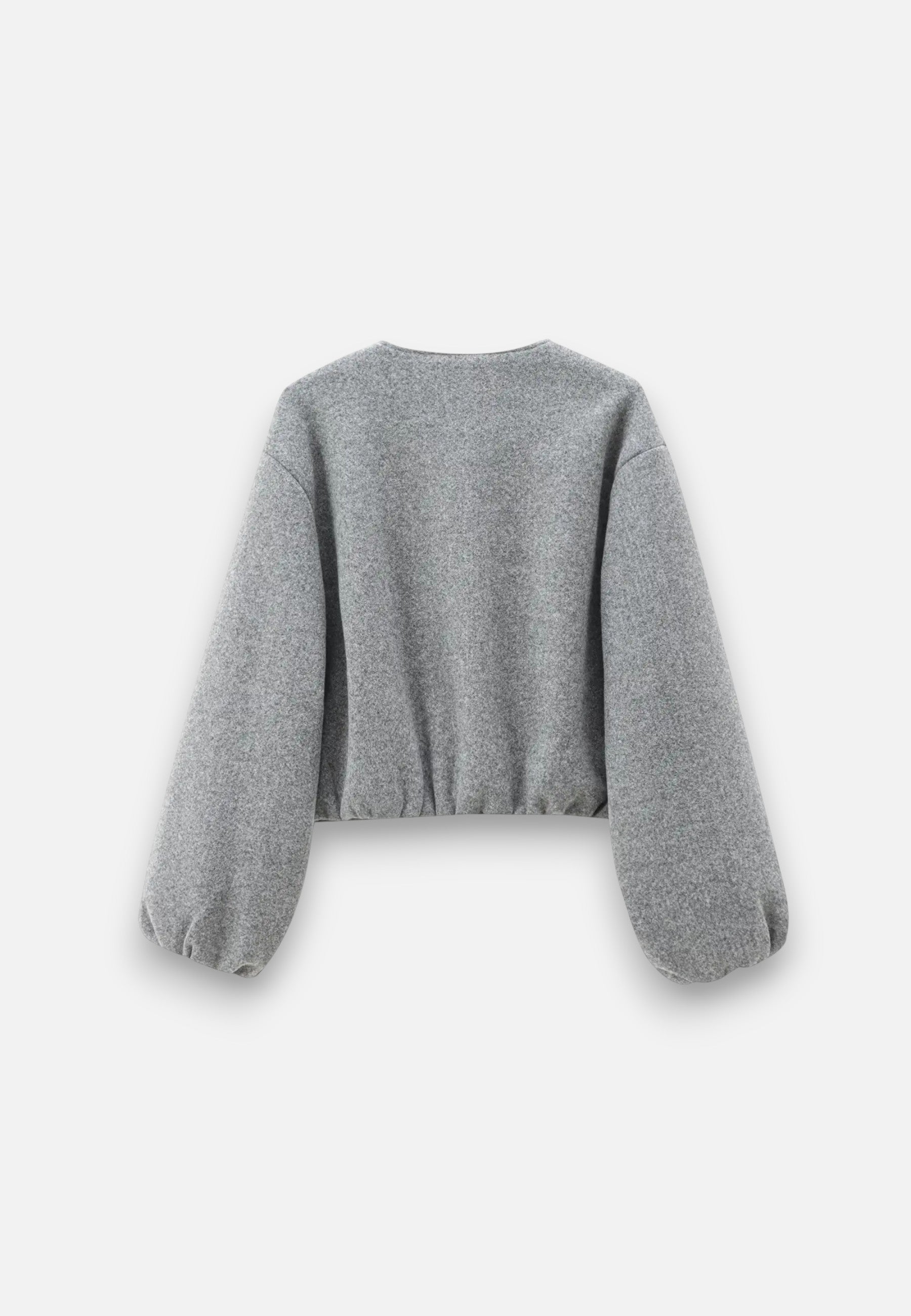 Veste Bomber en Polaire à Manches Longues et Fermeture Éclair pour Femme