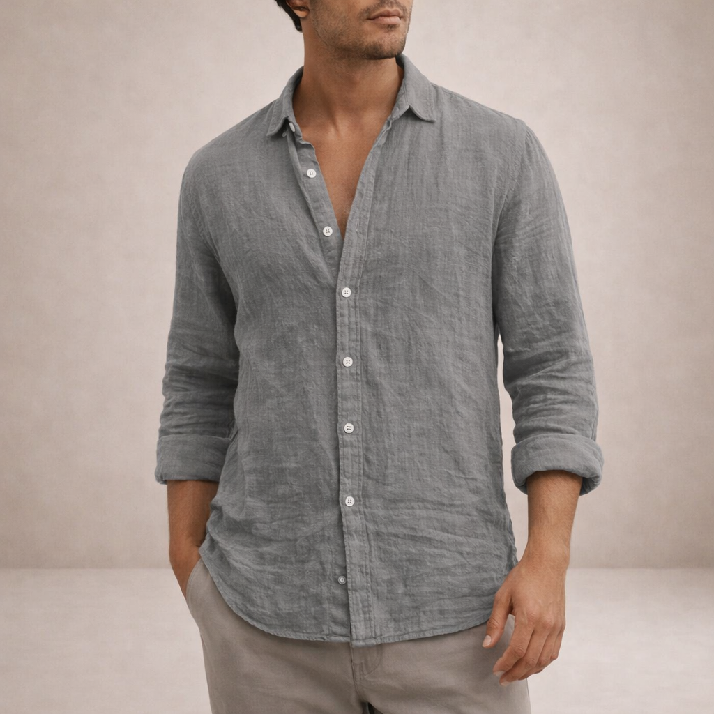 Chemise Homme En Lin Coupe Droite