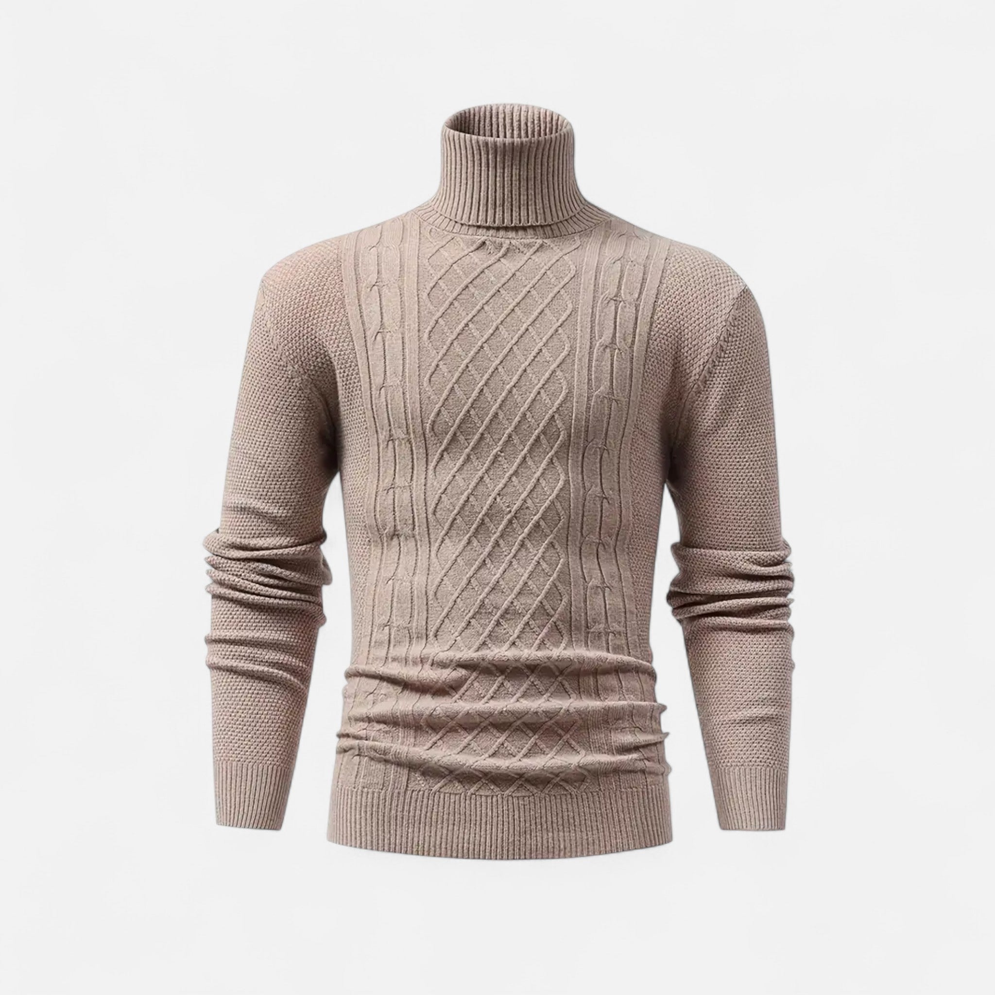 Velclairemode | Men's Turtleneck Soft Knit Sweater Fall-Winter