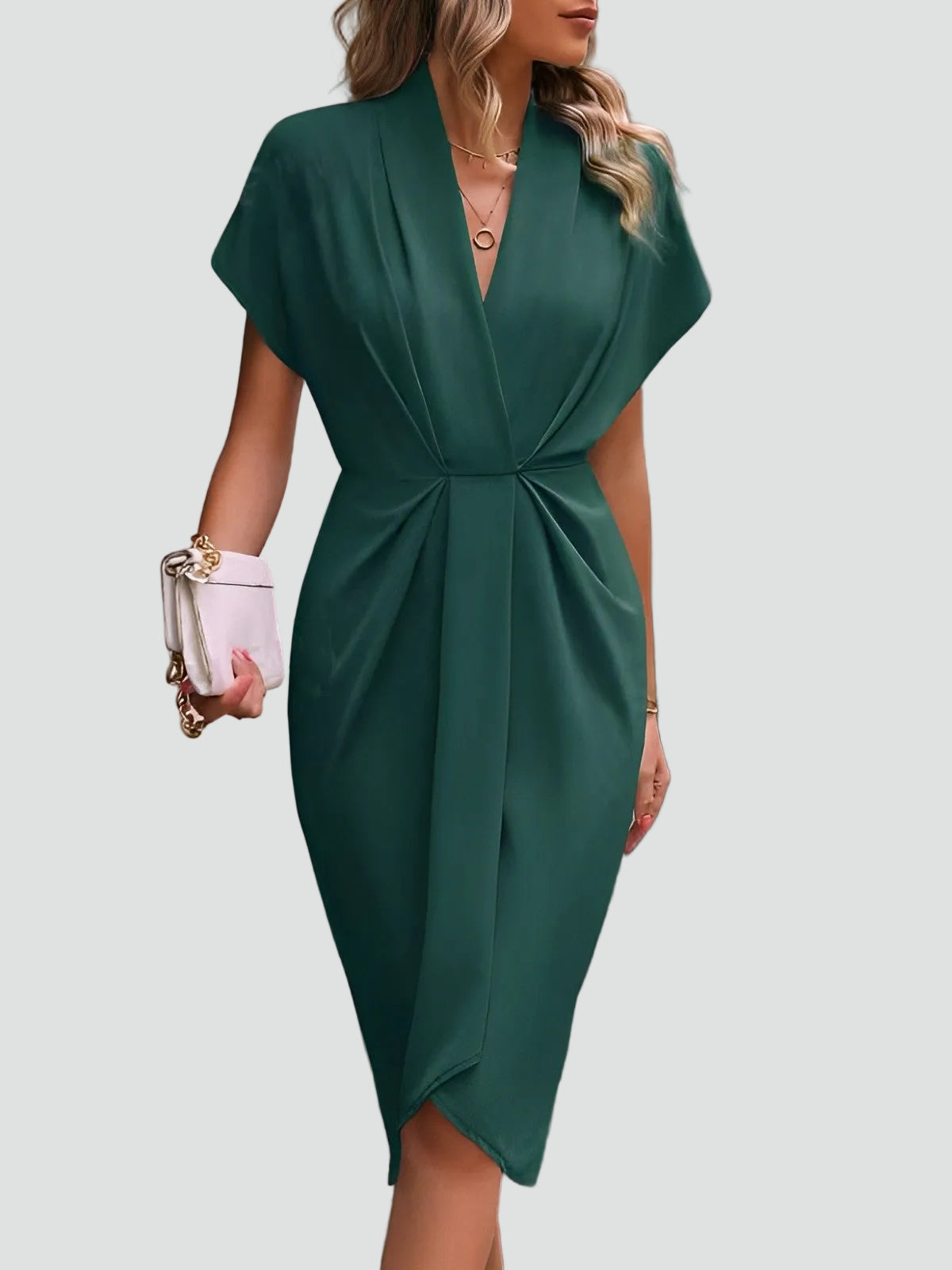 Robe Midi Cache-cœur Évasée