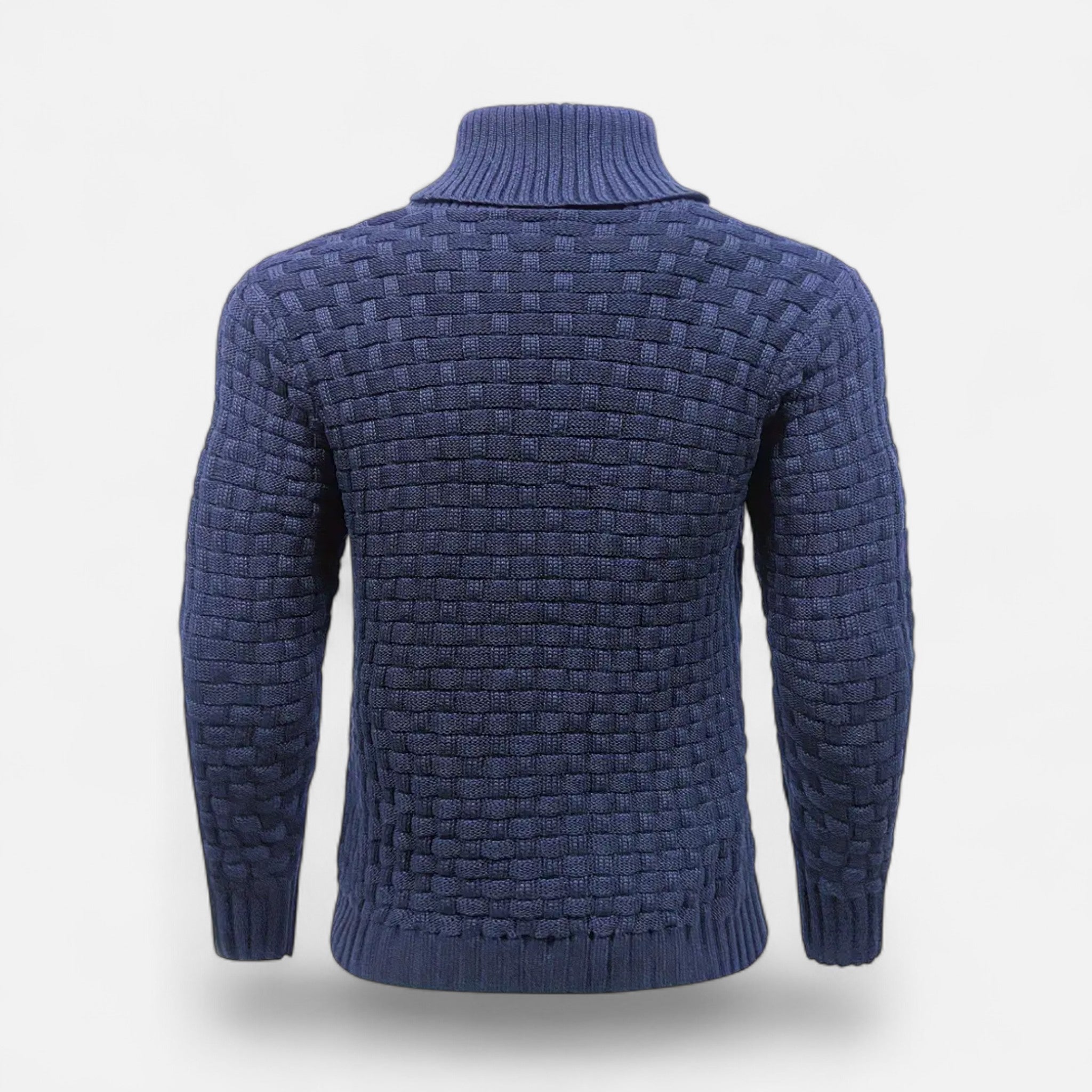 Velclairemode | Men's Chic Waffle Knit Sweater for Winter