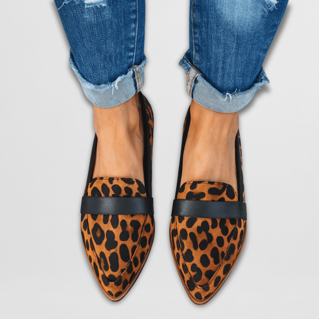 Mocassins Pointus en Daim pour Femme avec Semelle Souple et Confortable
