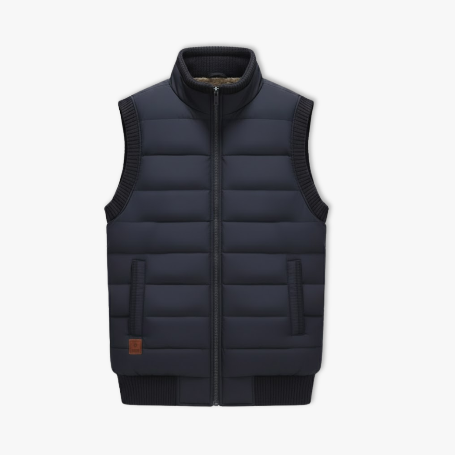 Gilet Homme Hiver Chaud en Polaire Imperméable – Gilet Matelassé Col Montant