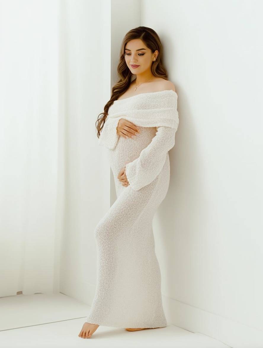 Robe De Grossesse À Épaules Dénudées