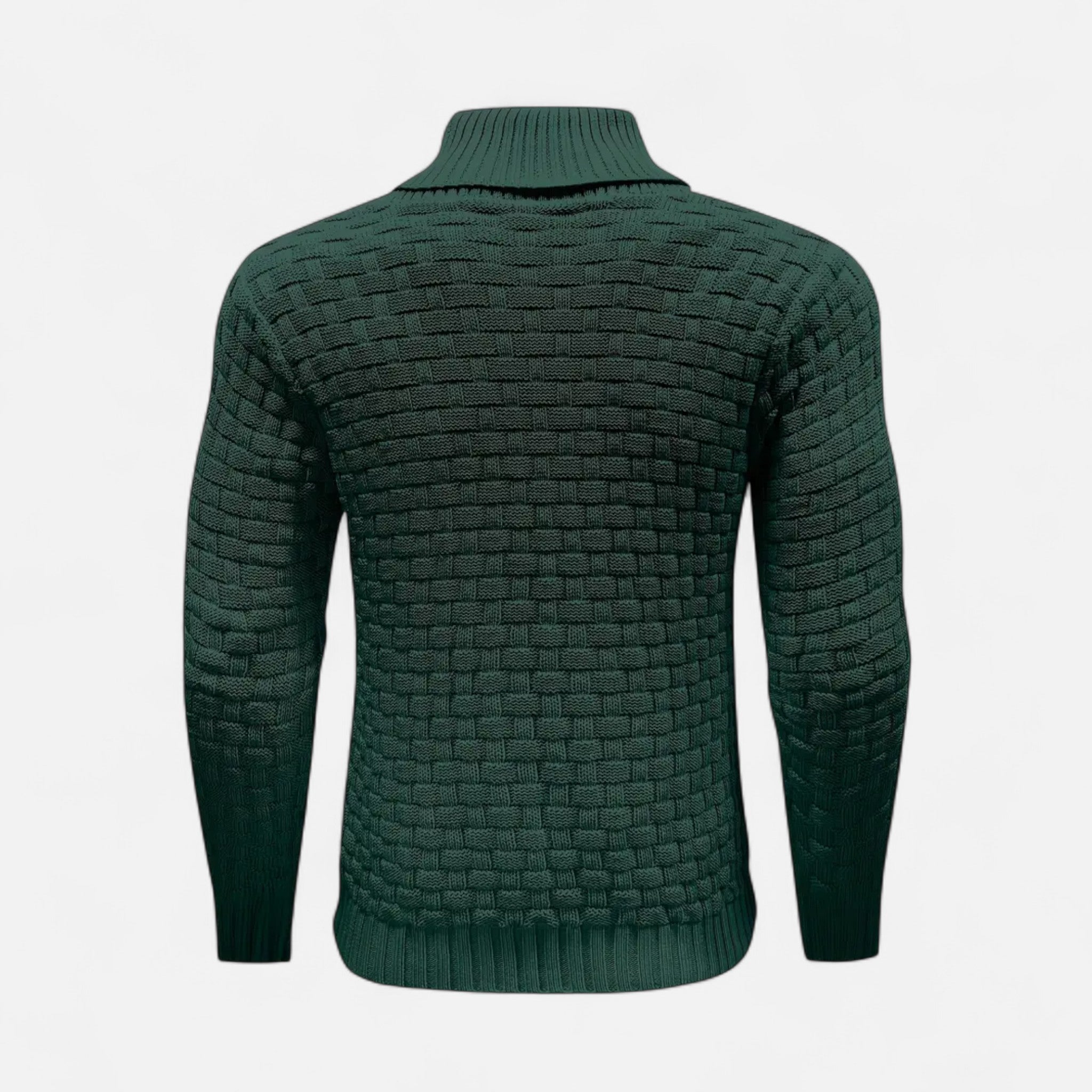 Velclairemode | Men's Chic Waffle Knit Sweater for Winter