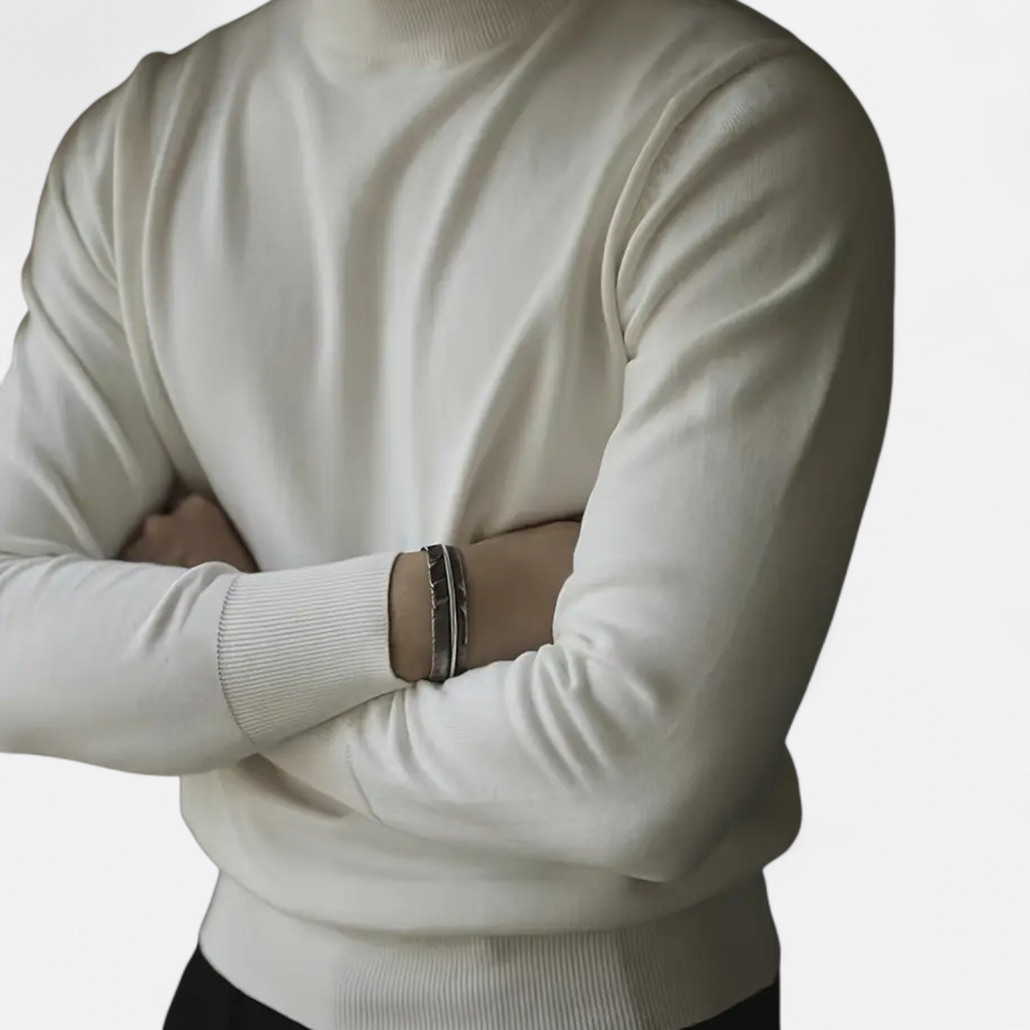 Velclairemode | Men's High Neck Sweater Professional Elegance