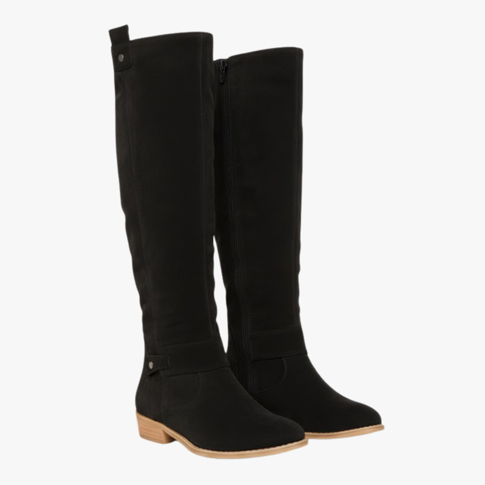 Bottes Cuissardes en Suédine Femme à Talon Bas avec Zip Latéral – Automne/Hiver