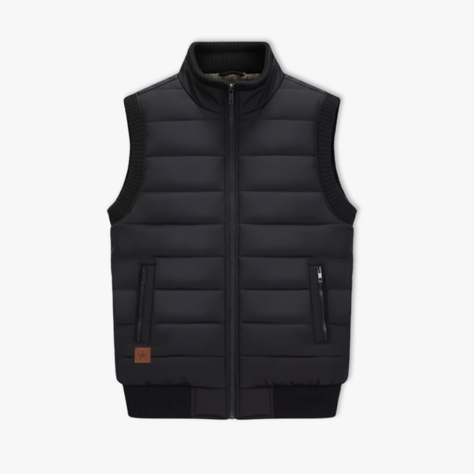 Gilet Homme Hiver Chaud en Polaire Imperméable – Gilet Matelassé Col Montant